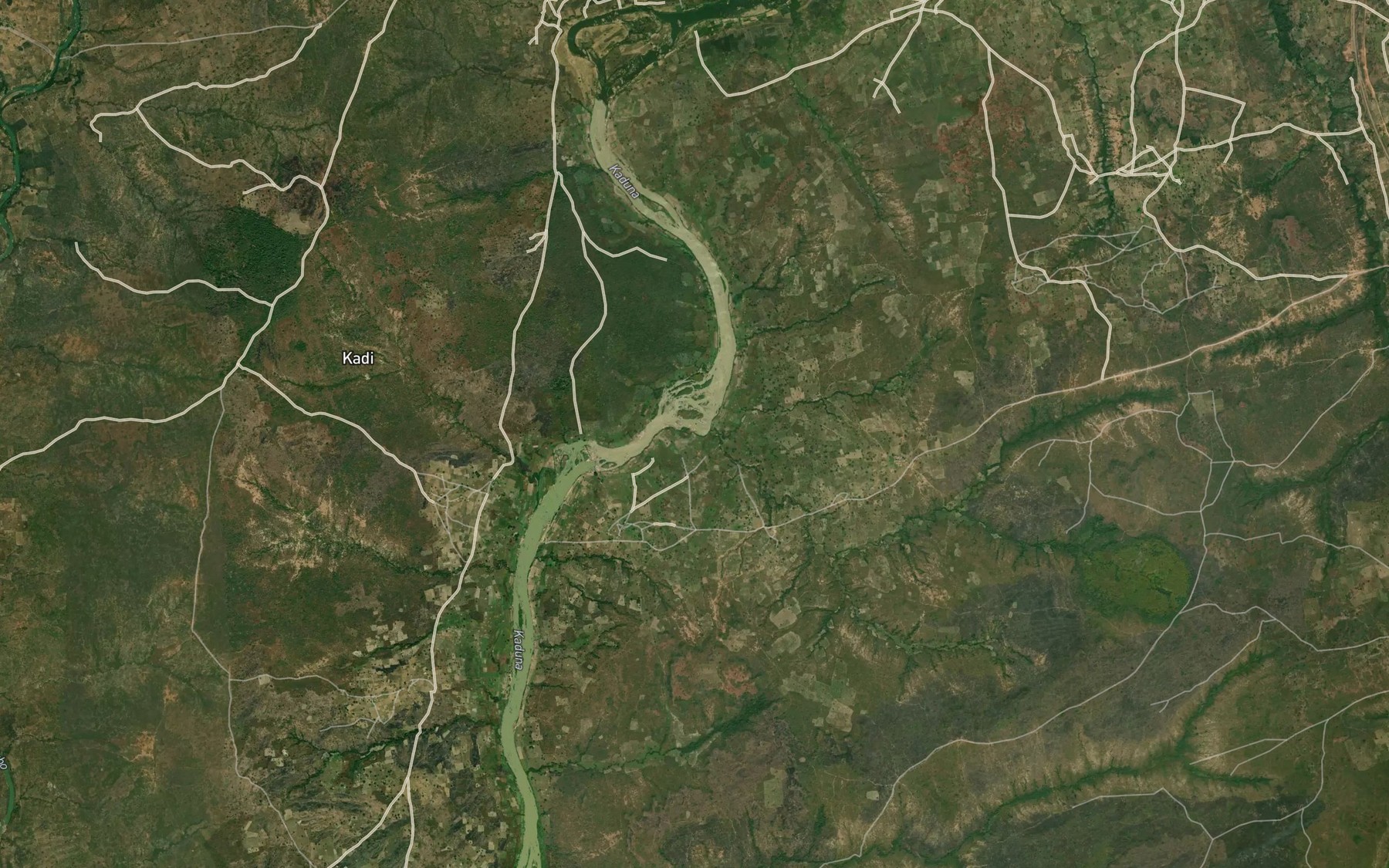 Satellite map of the River Doka