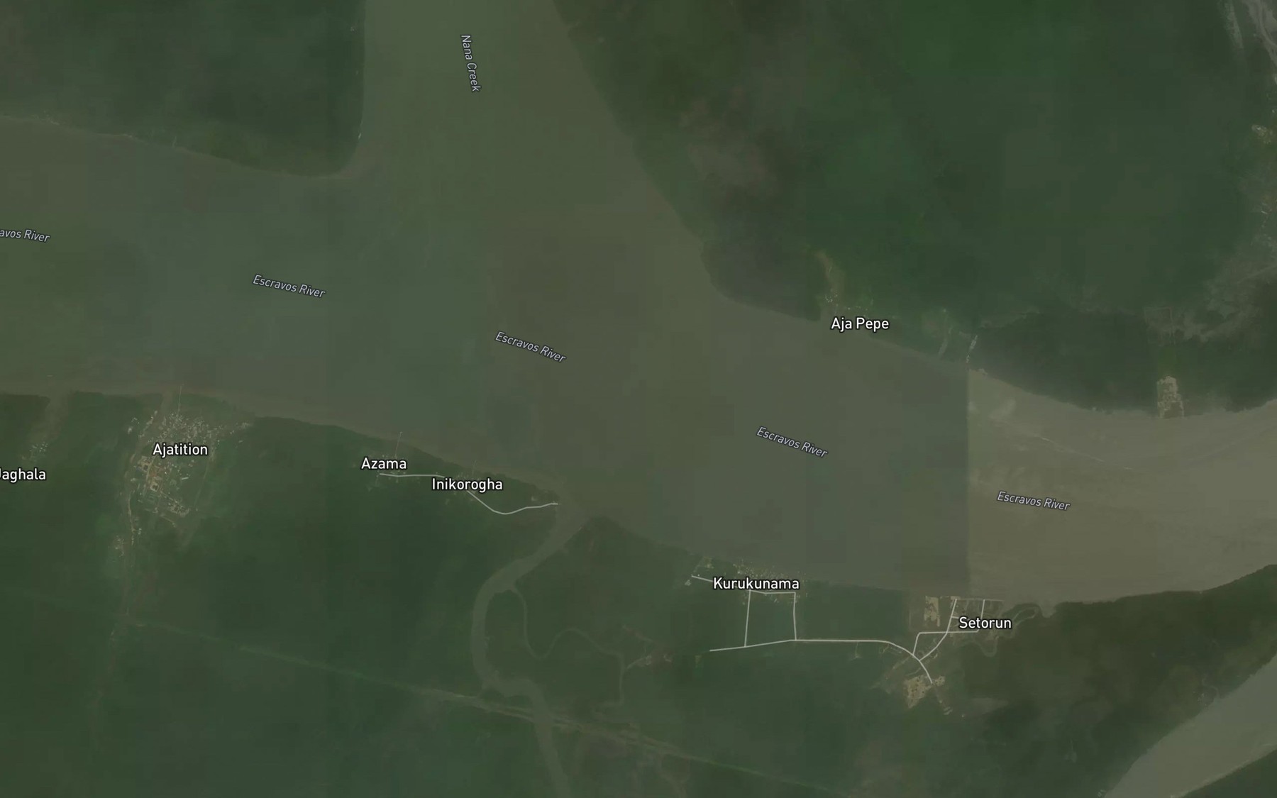 Satellite map of the Kalajagba Creek