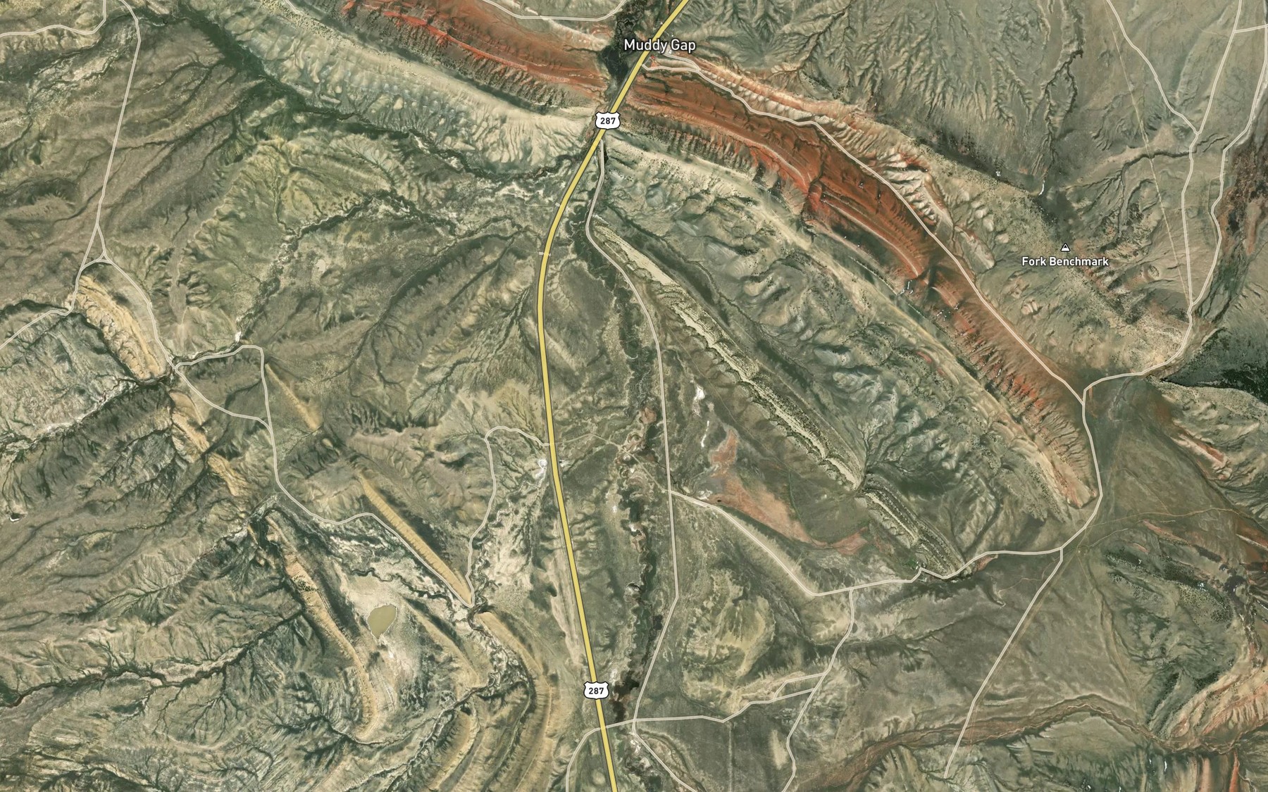 Satellite map of the Corral Creek