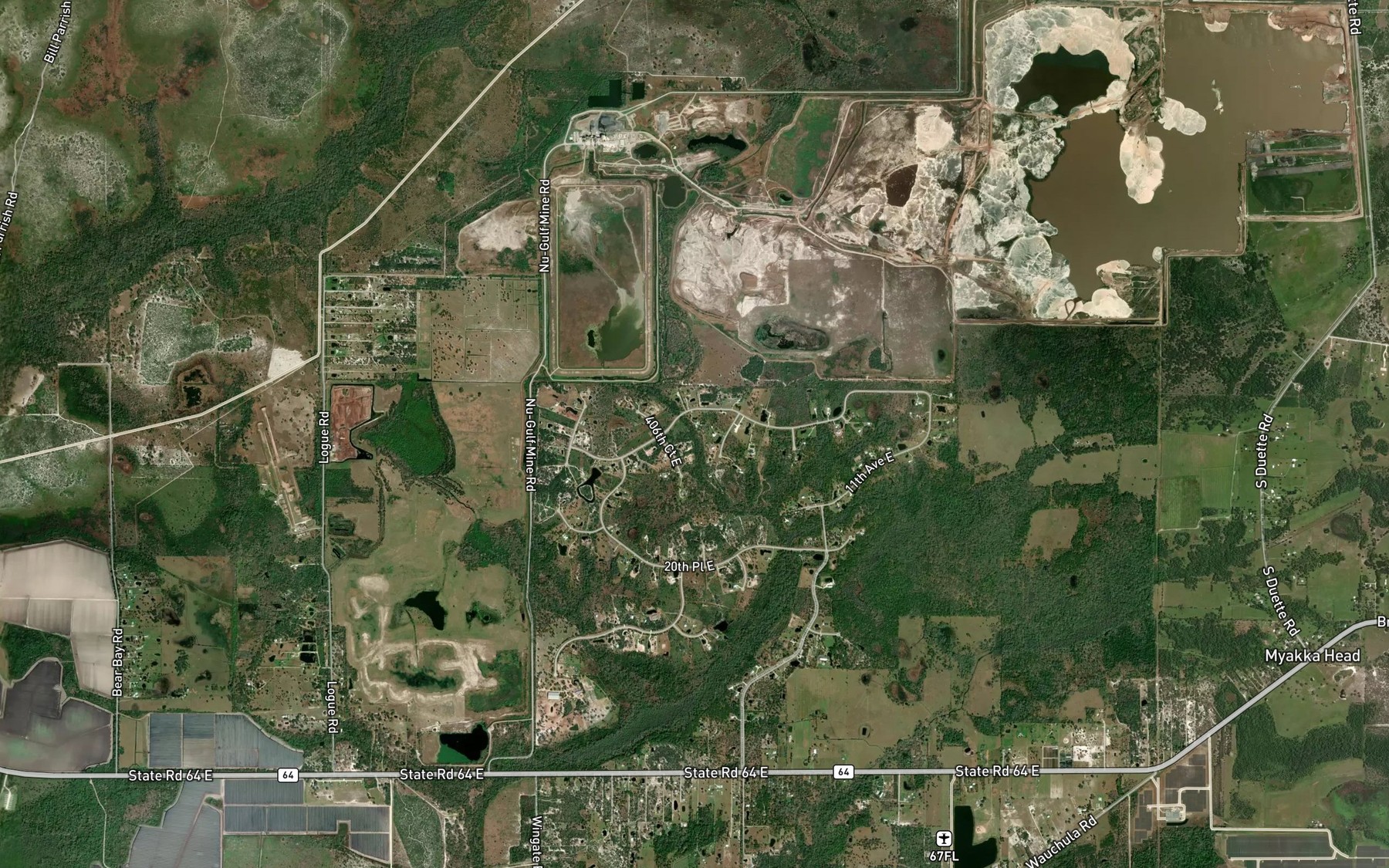 Satellite map of the Wingate Creek