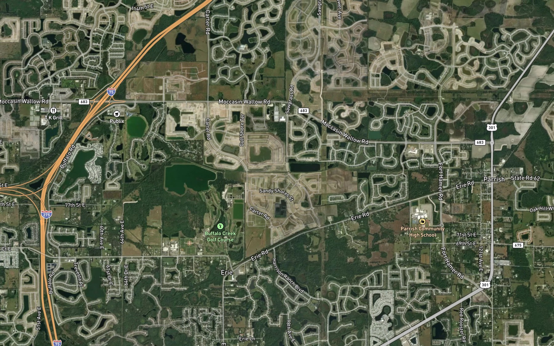 Satellite map of the Buffalo Canal
