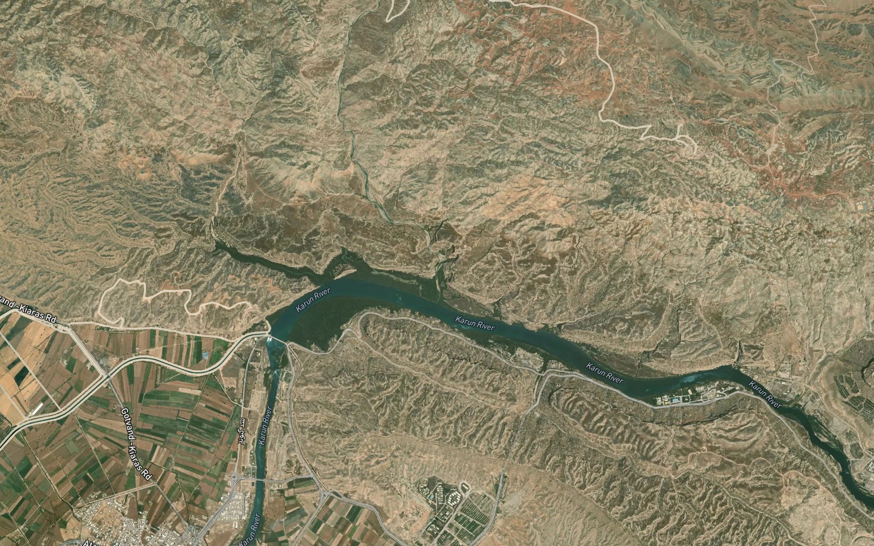 Satellite map of the Rudkhaneh-ye Shur