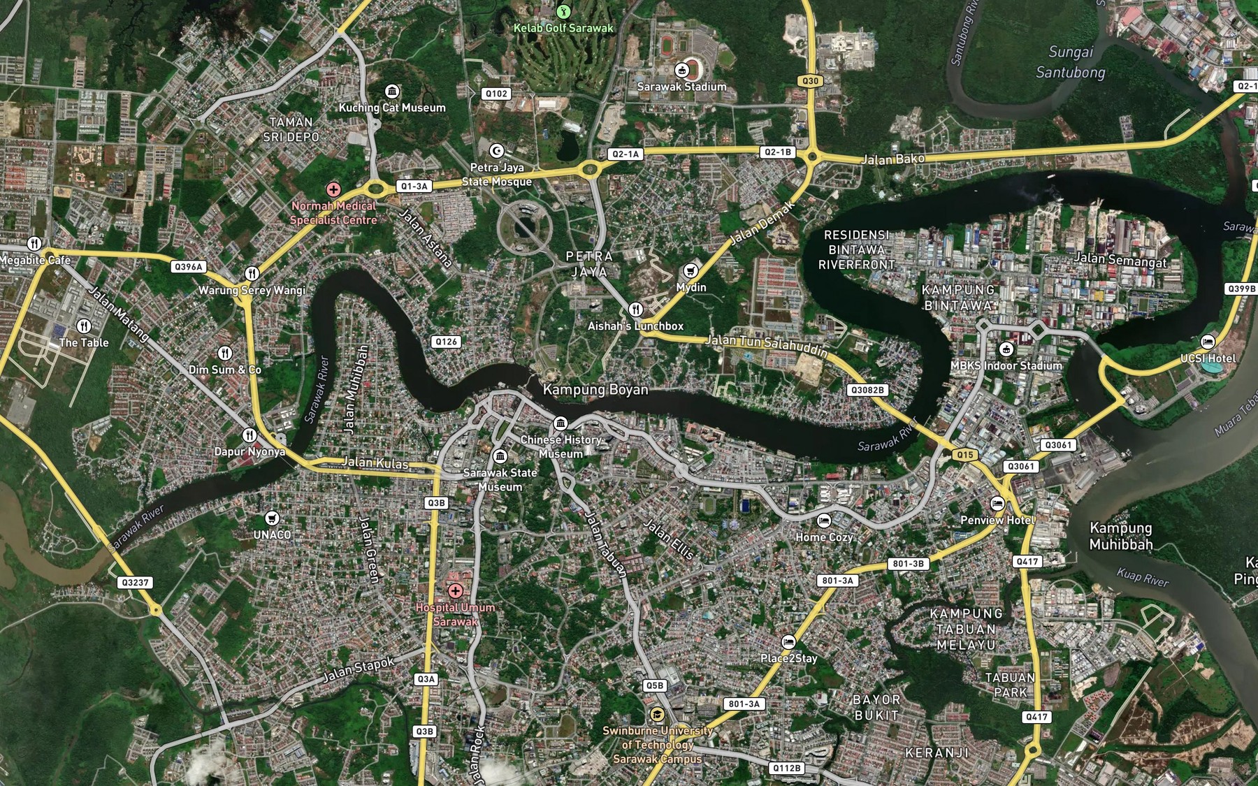 Satellite map of the Sungai Gersik