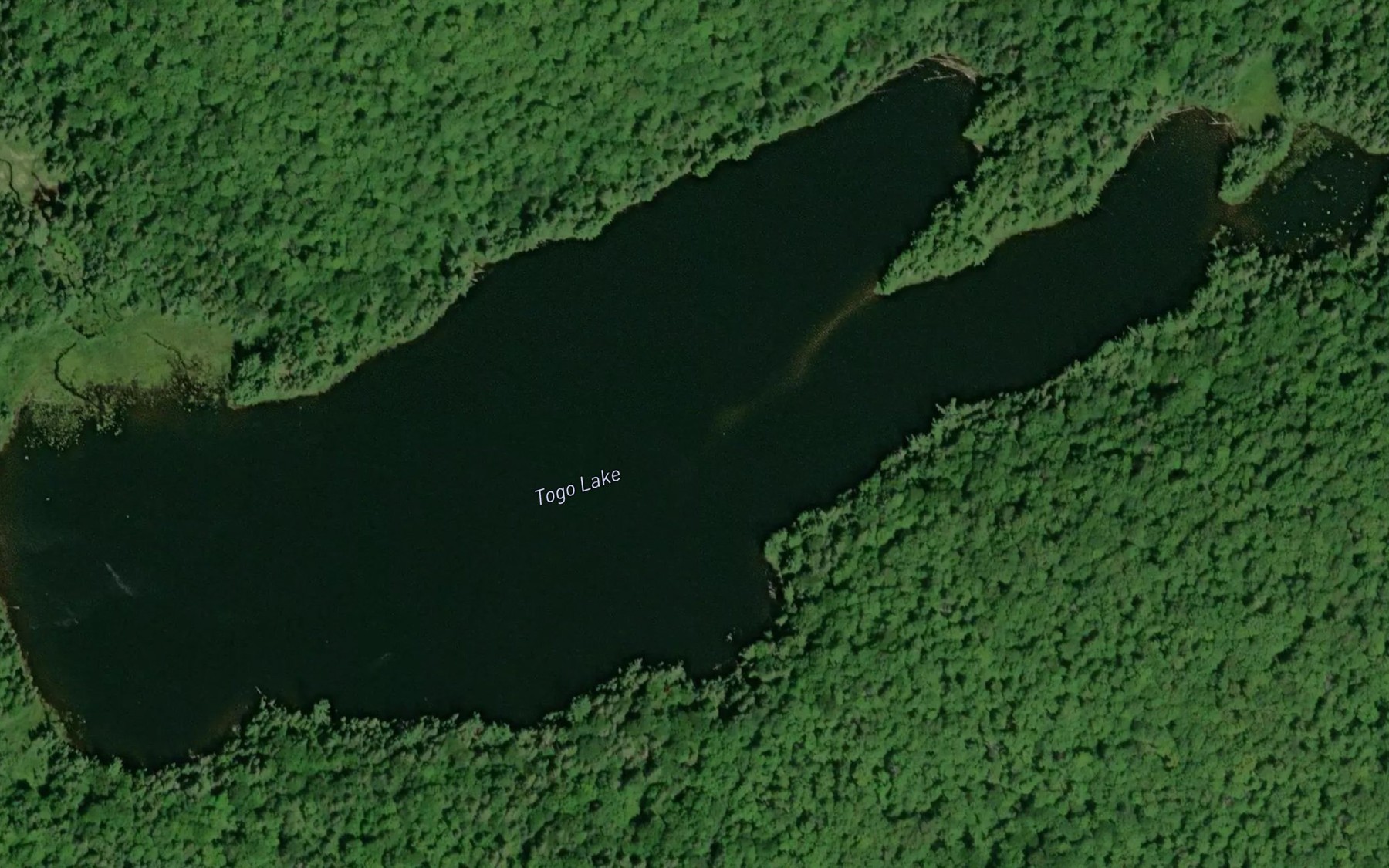 Satellite map of the Togo Lake
