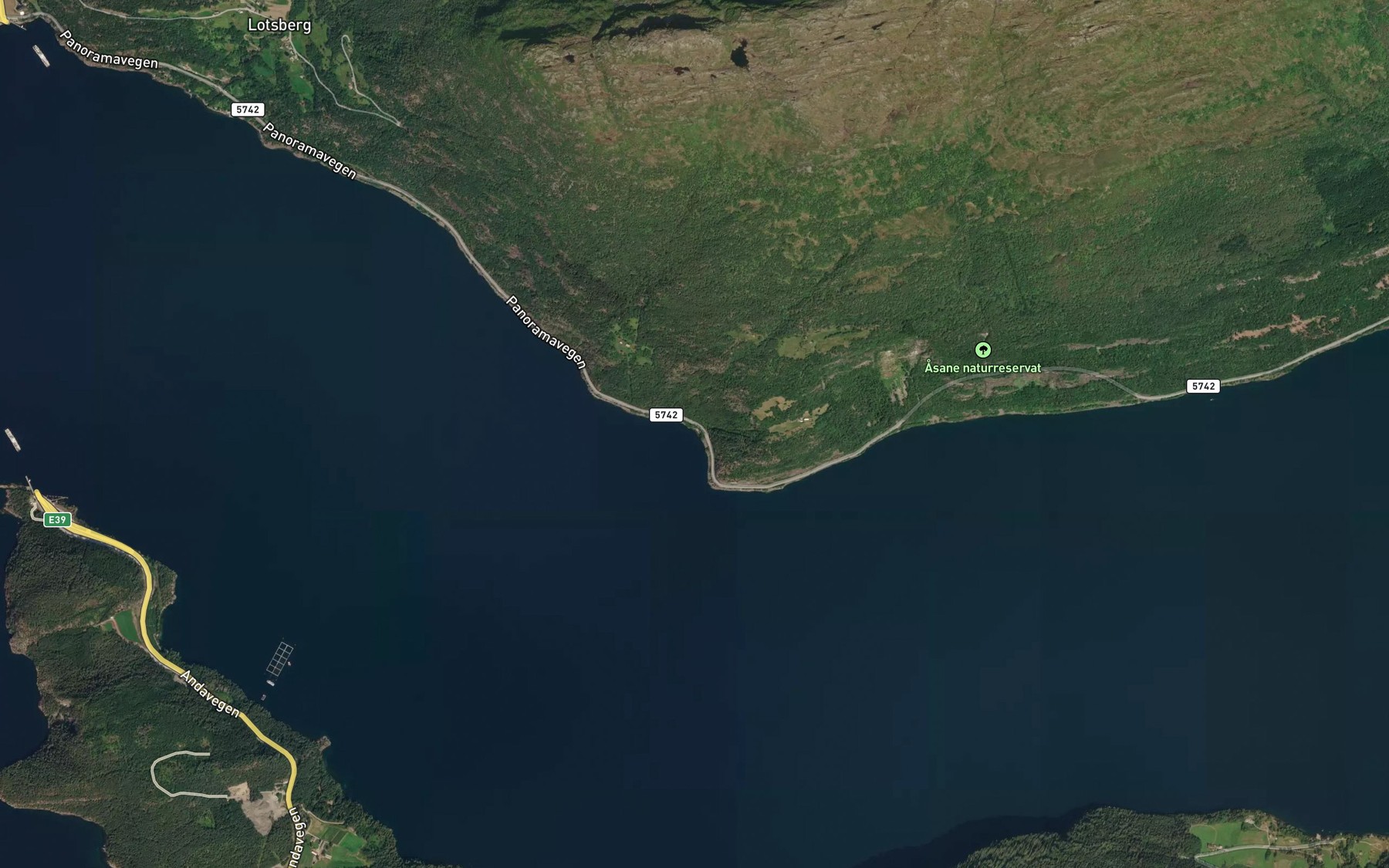 Satellite map of the Asevika