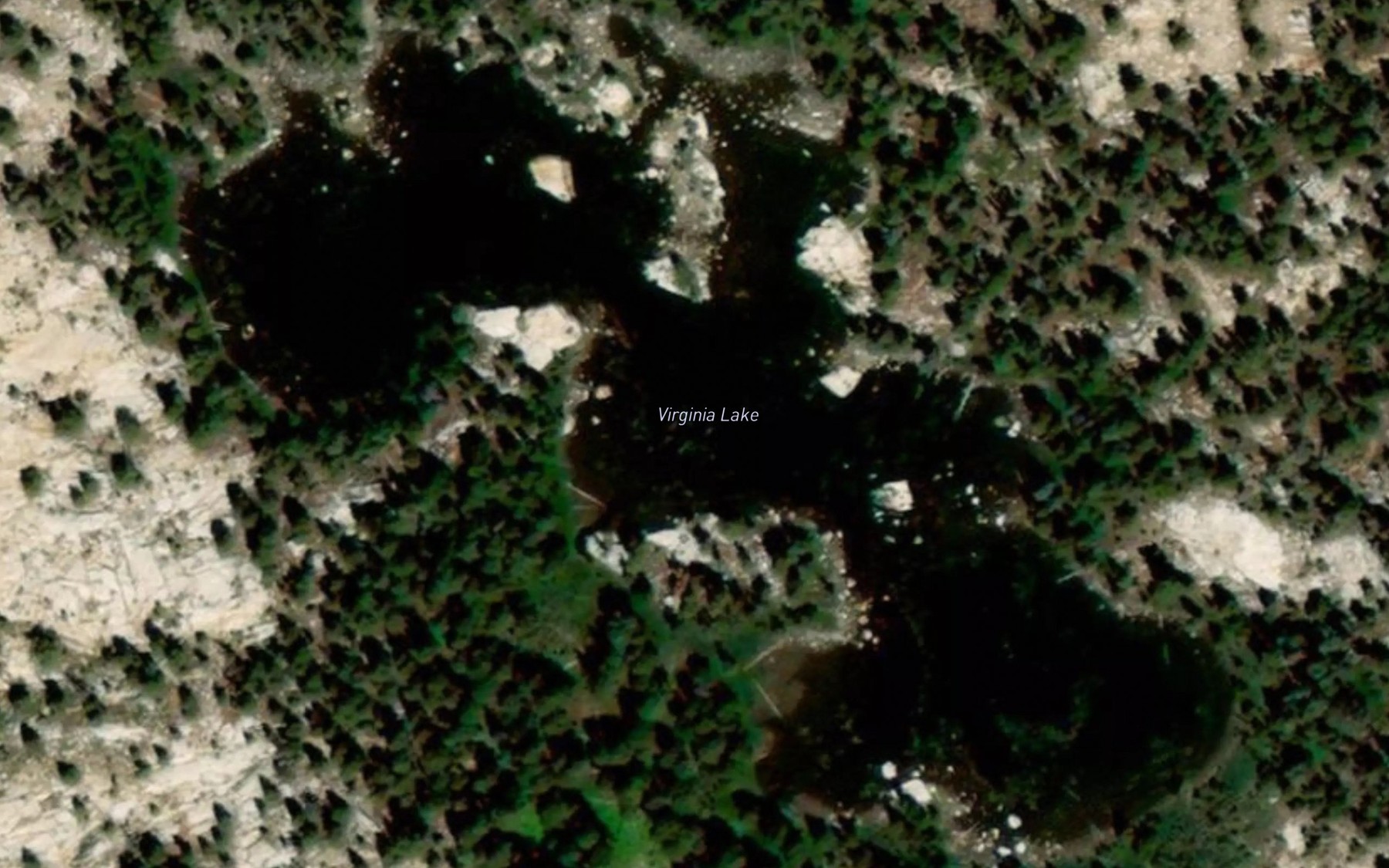 Satellite map of the Virginia Lake