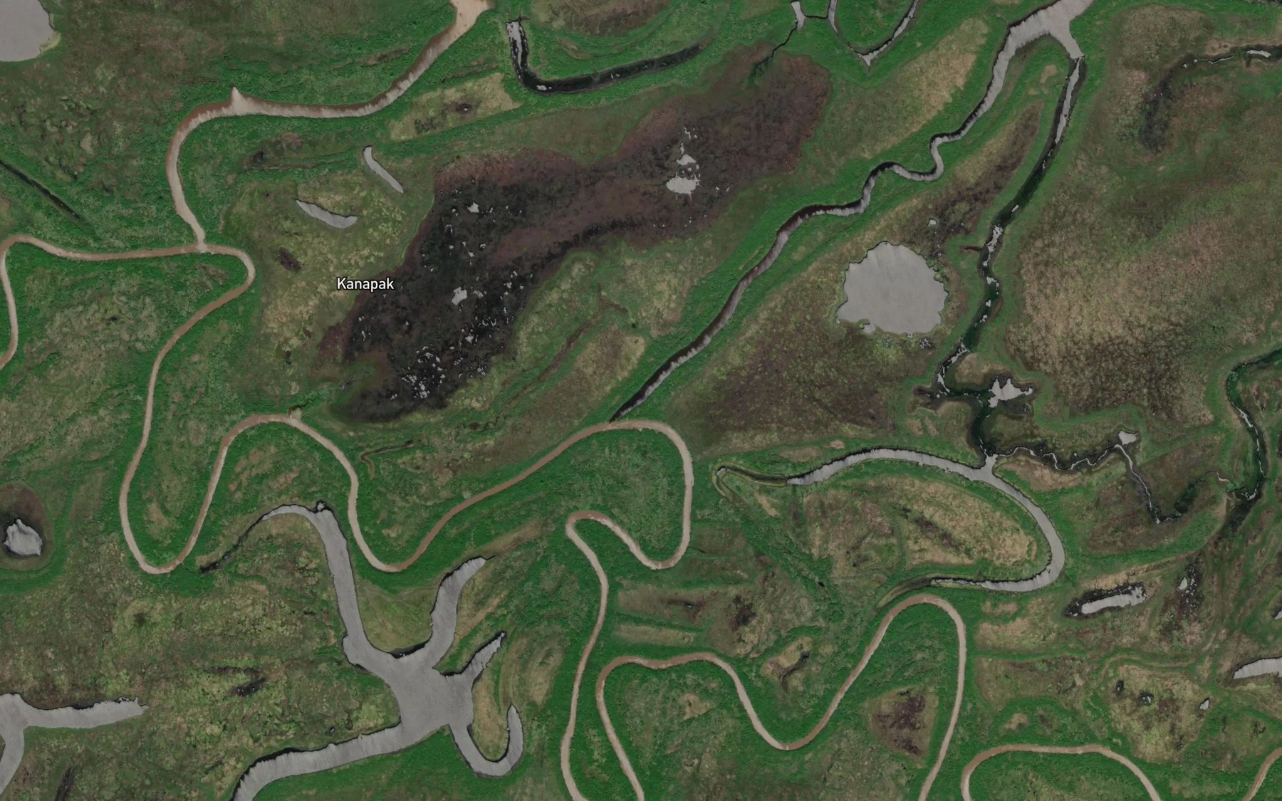 Satellite map of the Takonak Creek