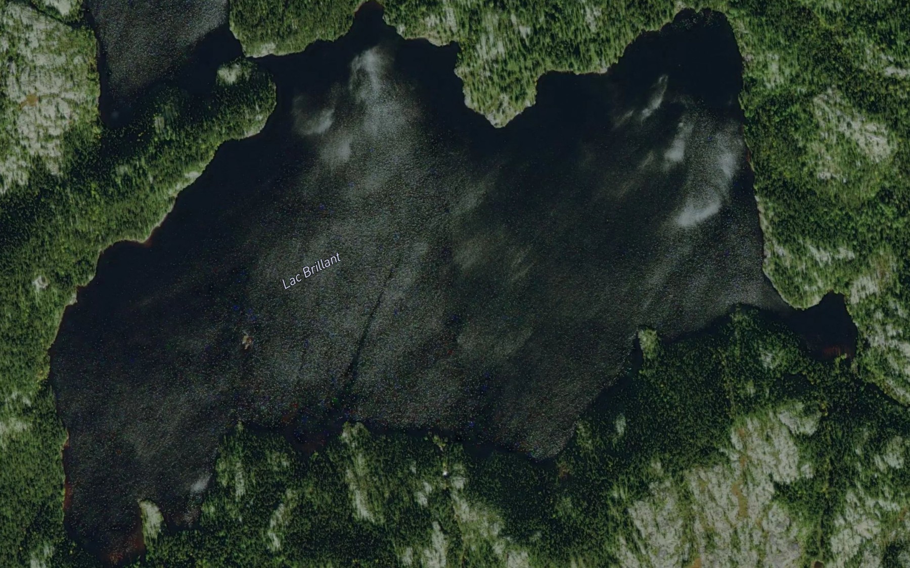 Satellite map of the Lac Brillant