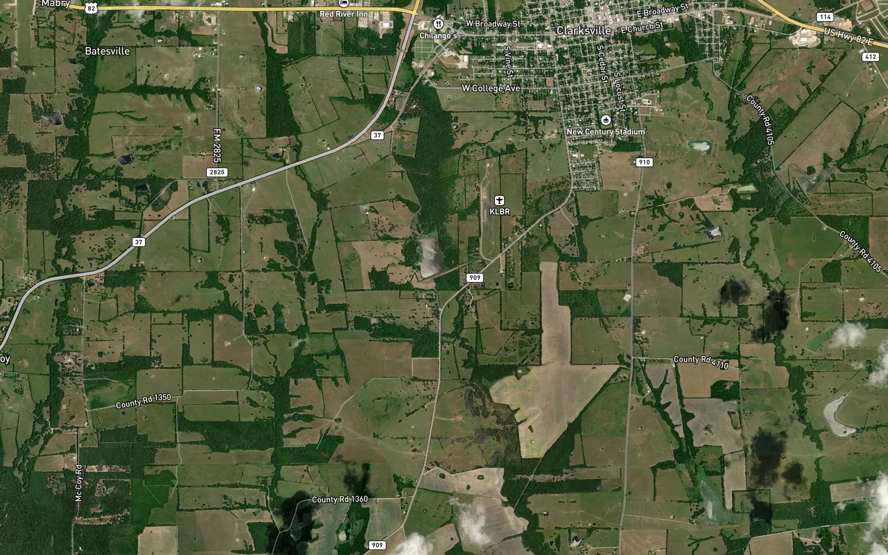 Satellite map of the Soil Conservation Service Site 12 Reservoir