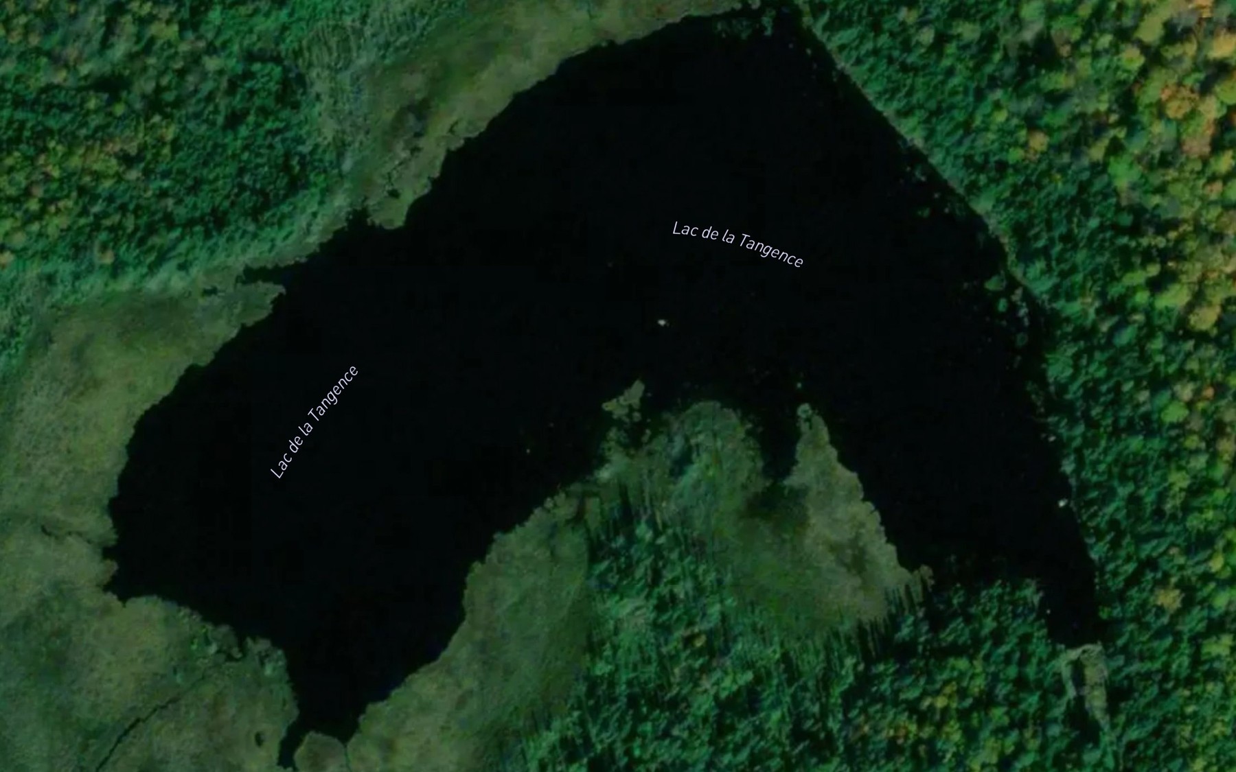 Satellite map of the Lac de la Tangence