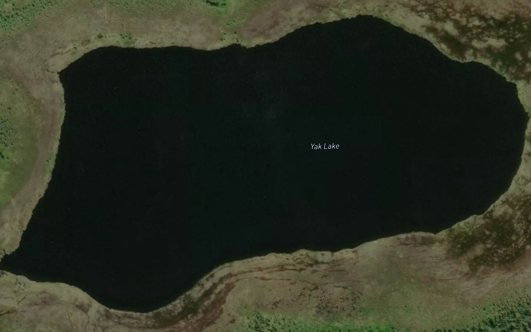 Satellite map of the Yak Lake