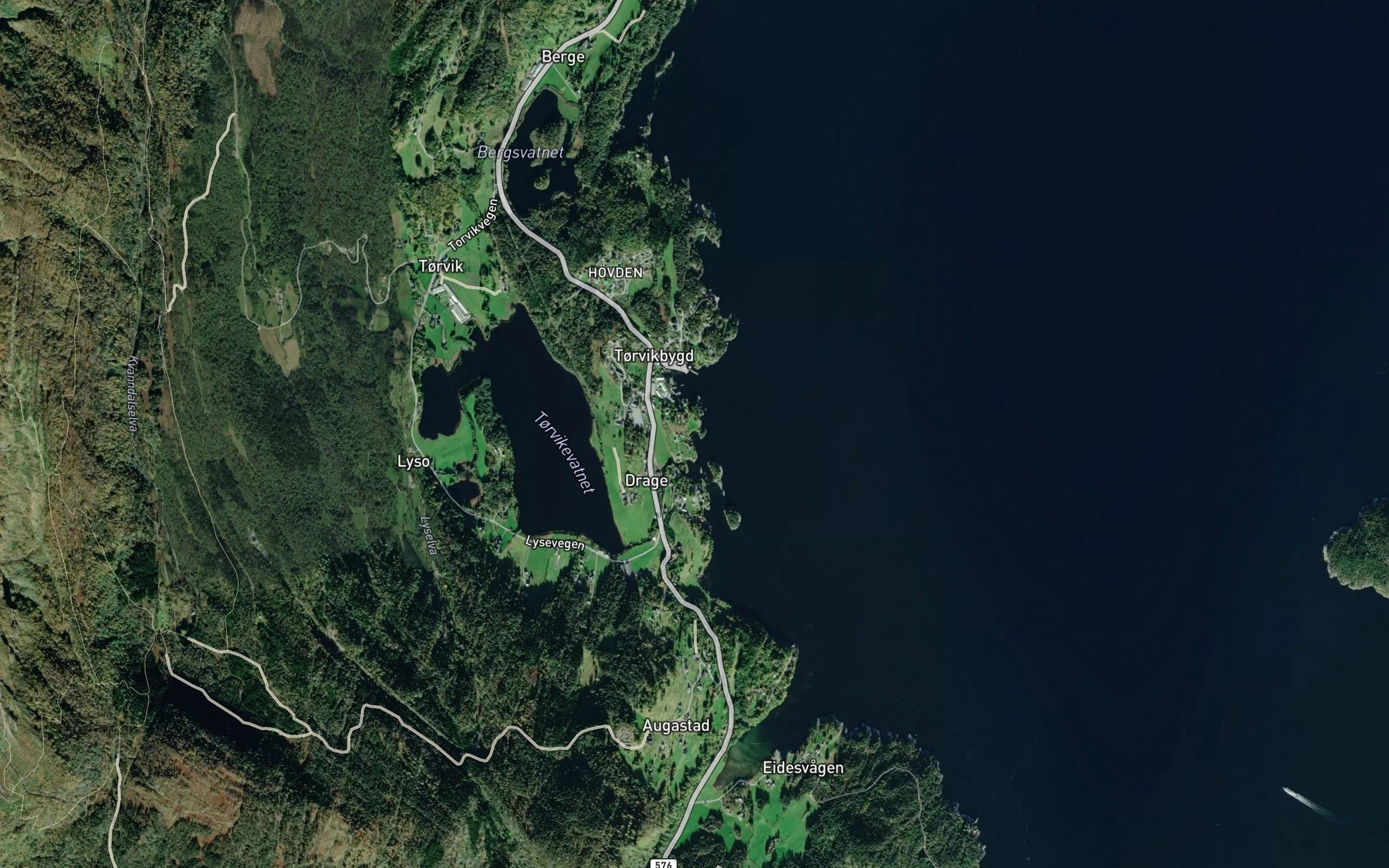 Satellite map of the Stavika