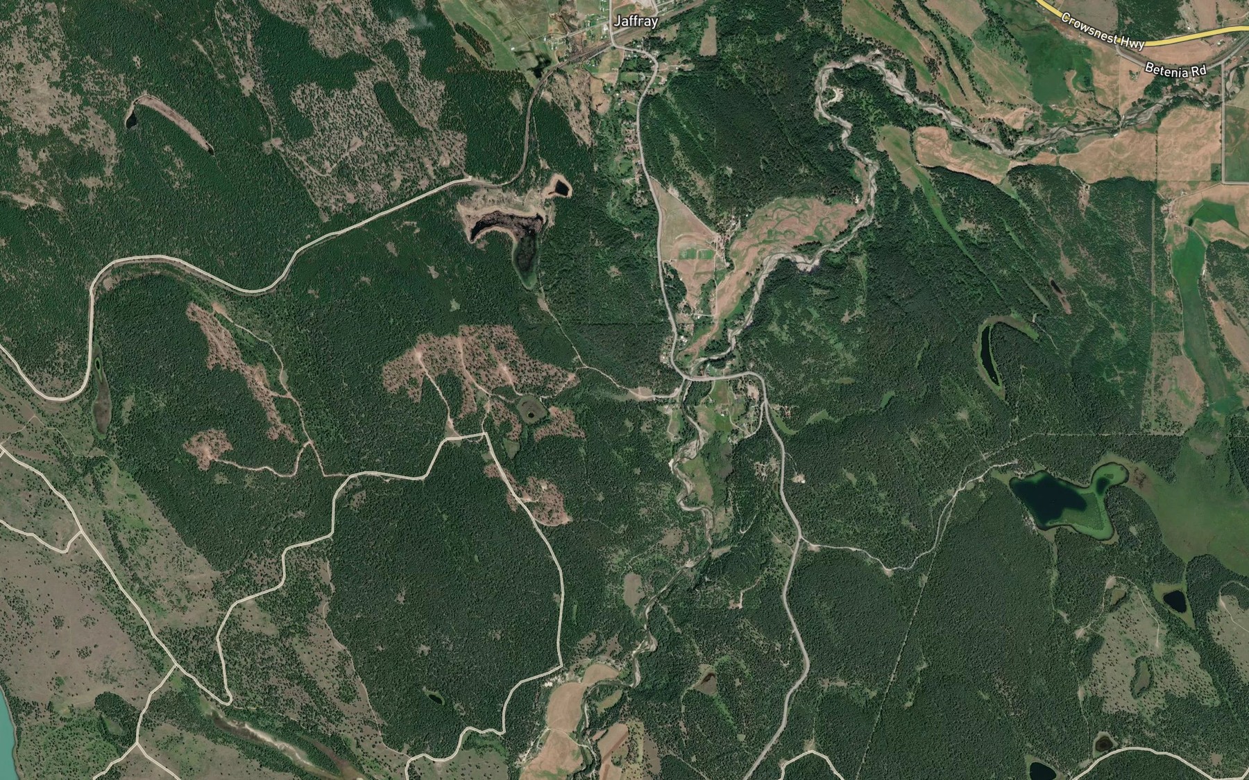 Satellite map of the Little Sand Creek