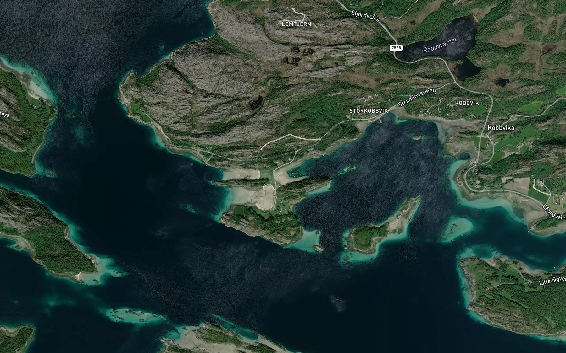 Satellite map of the Valosen