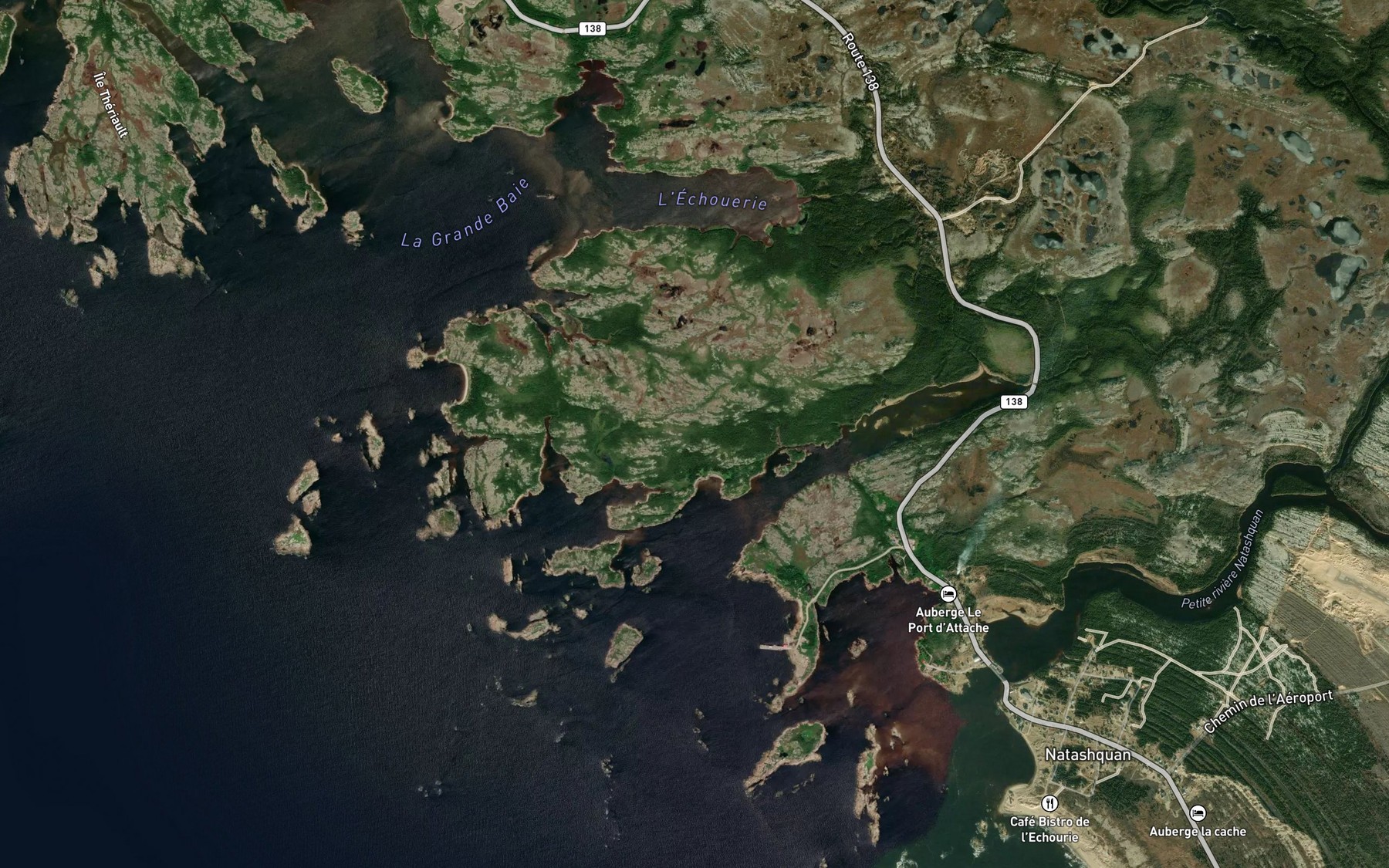 Satellite map of the Havre des Canadiens
