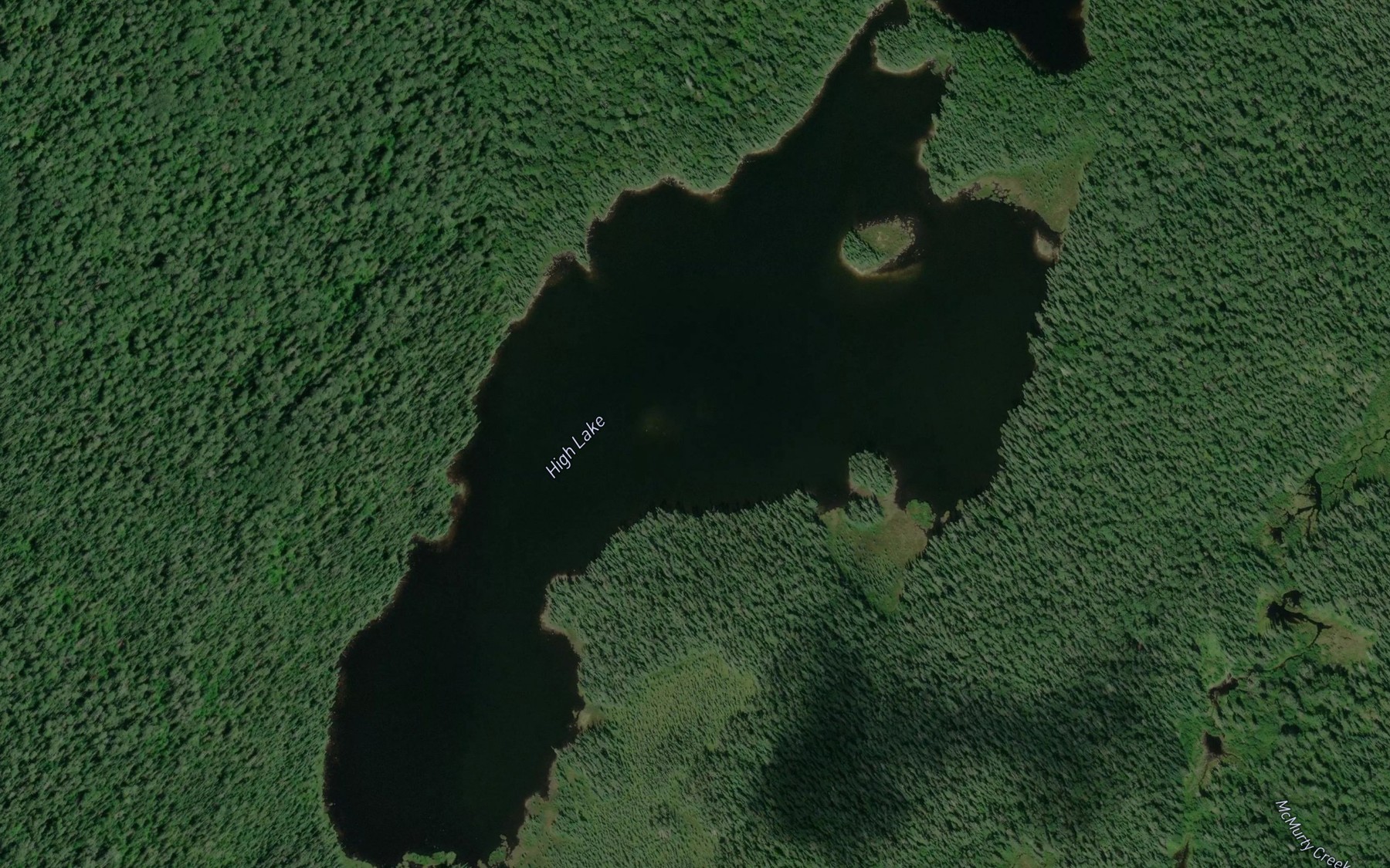 Satellite map of the High Lake