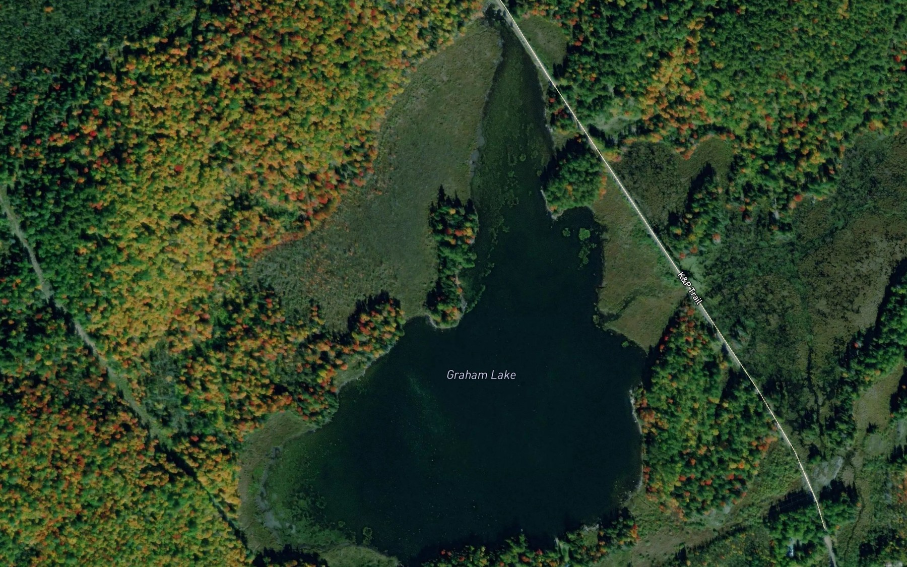Satellite map of the Graham Lake