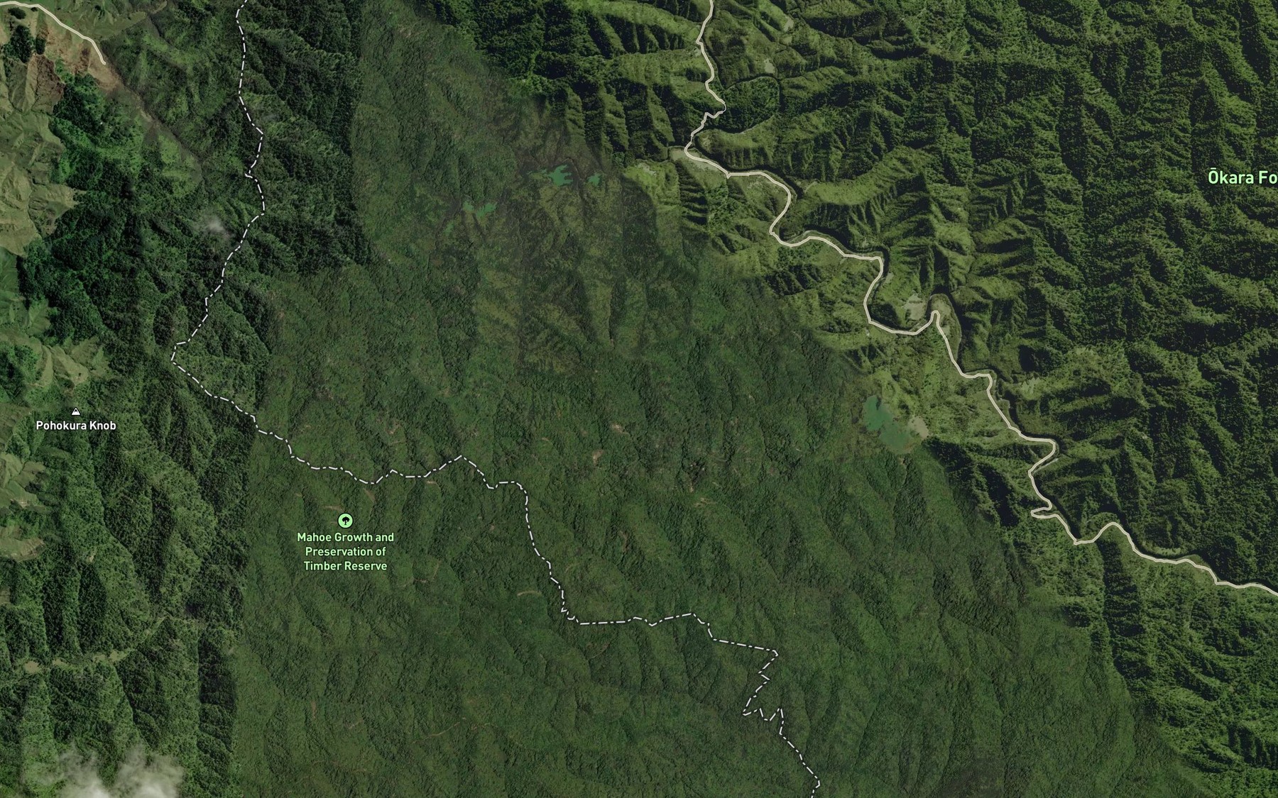 Satellite map of the Miro Stream