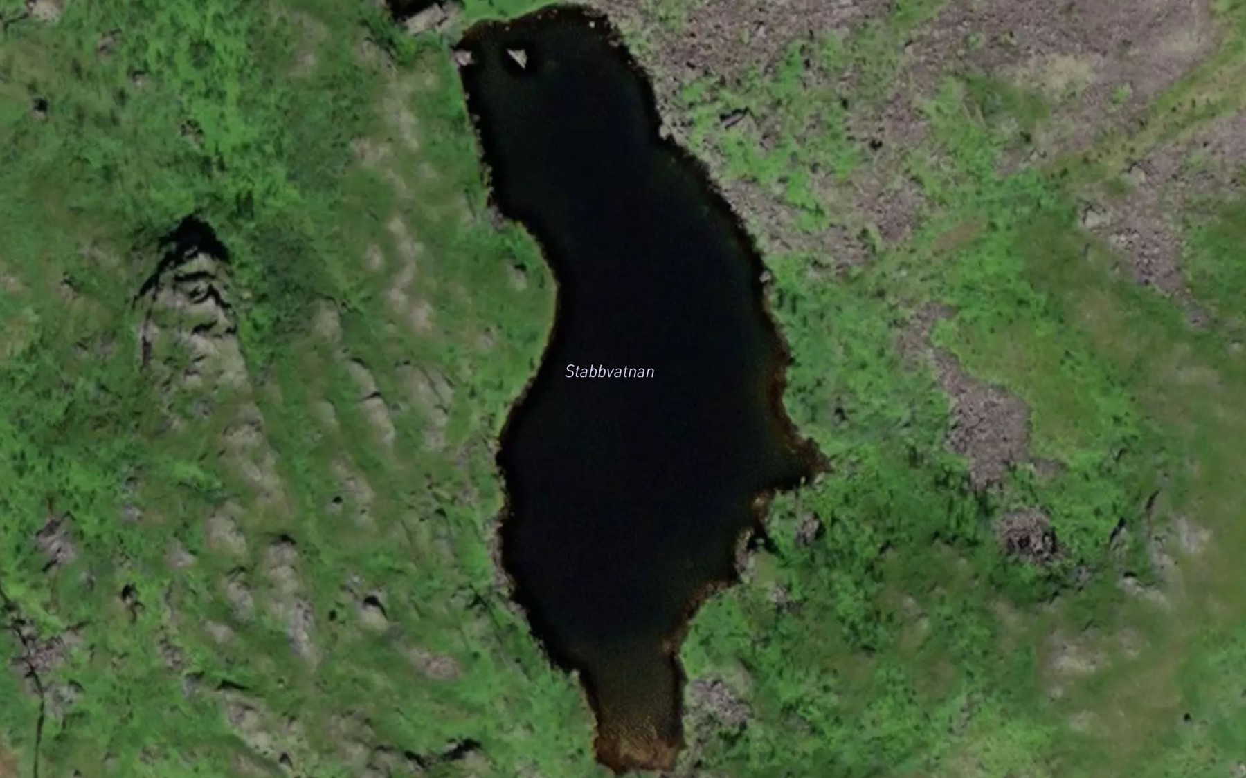 Satellite map of the Stabbvatnan