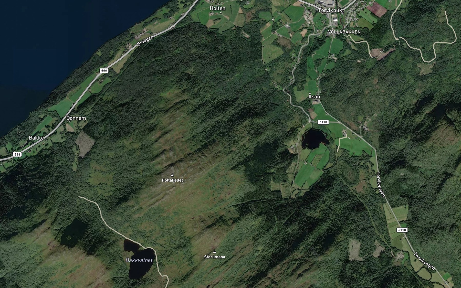 Satellite map of the Styggdalsbekken