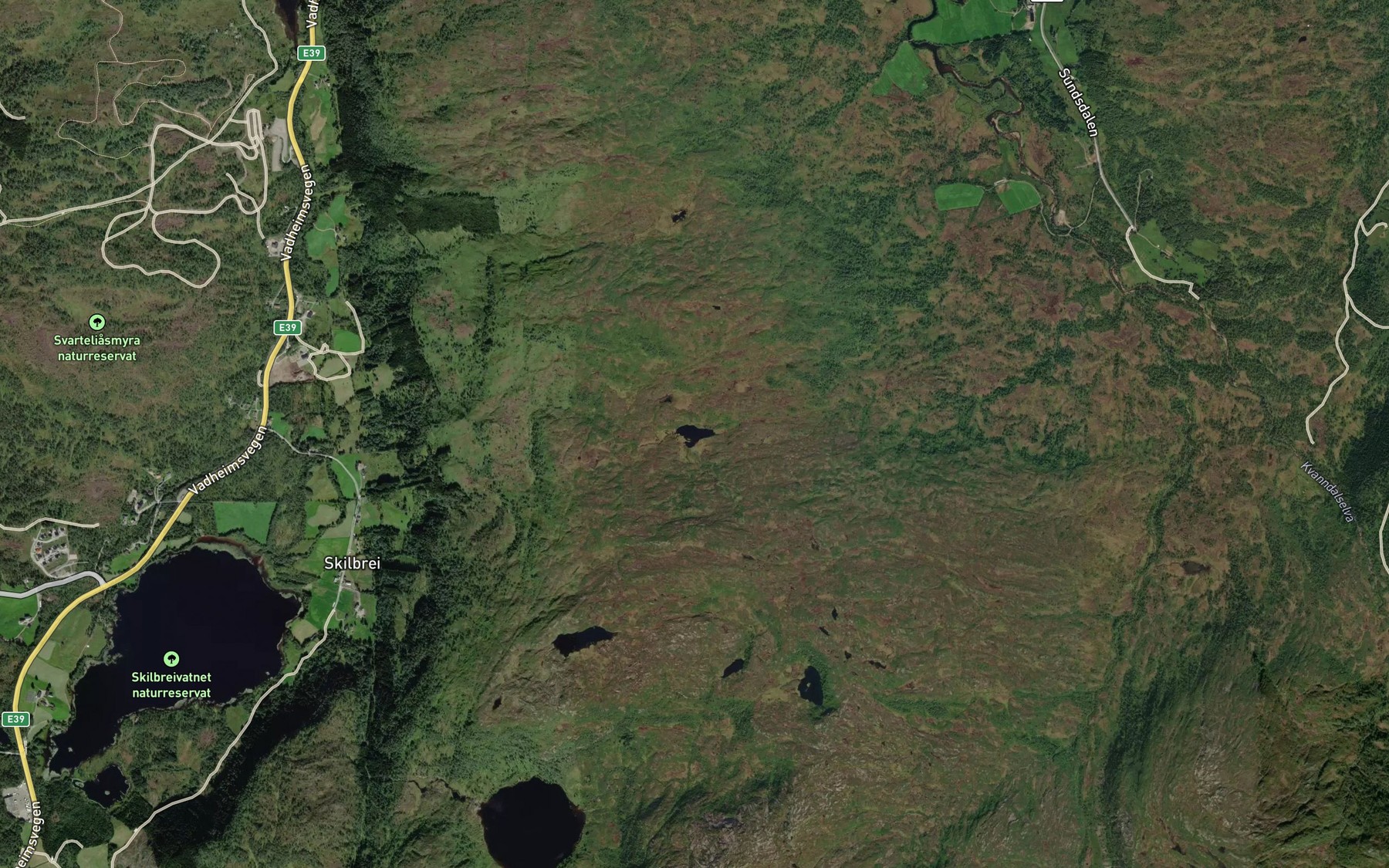 Satellite map of the Skjentjorna