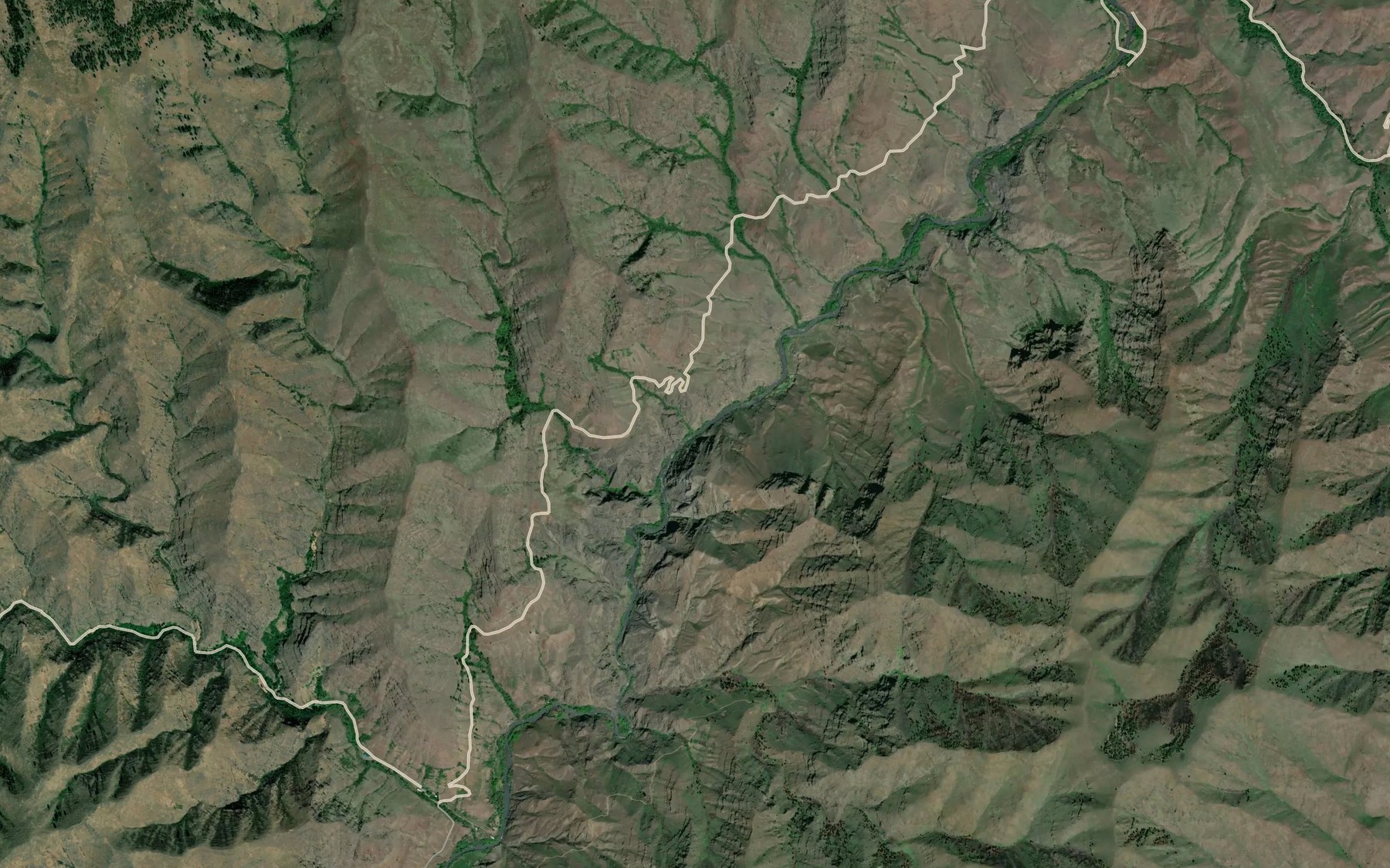 Satellite map of the Kettle Creek
