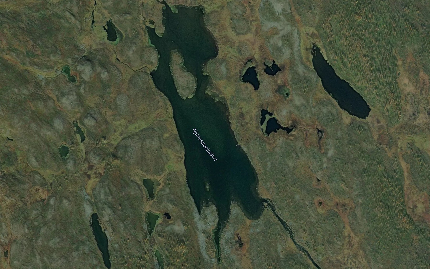 Satellite map of the Njunessuolojavri