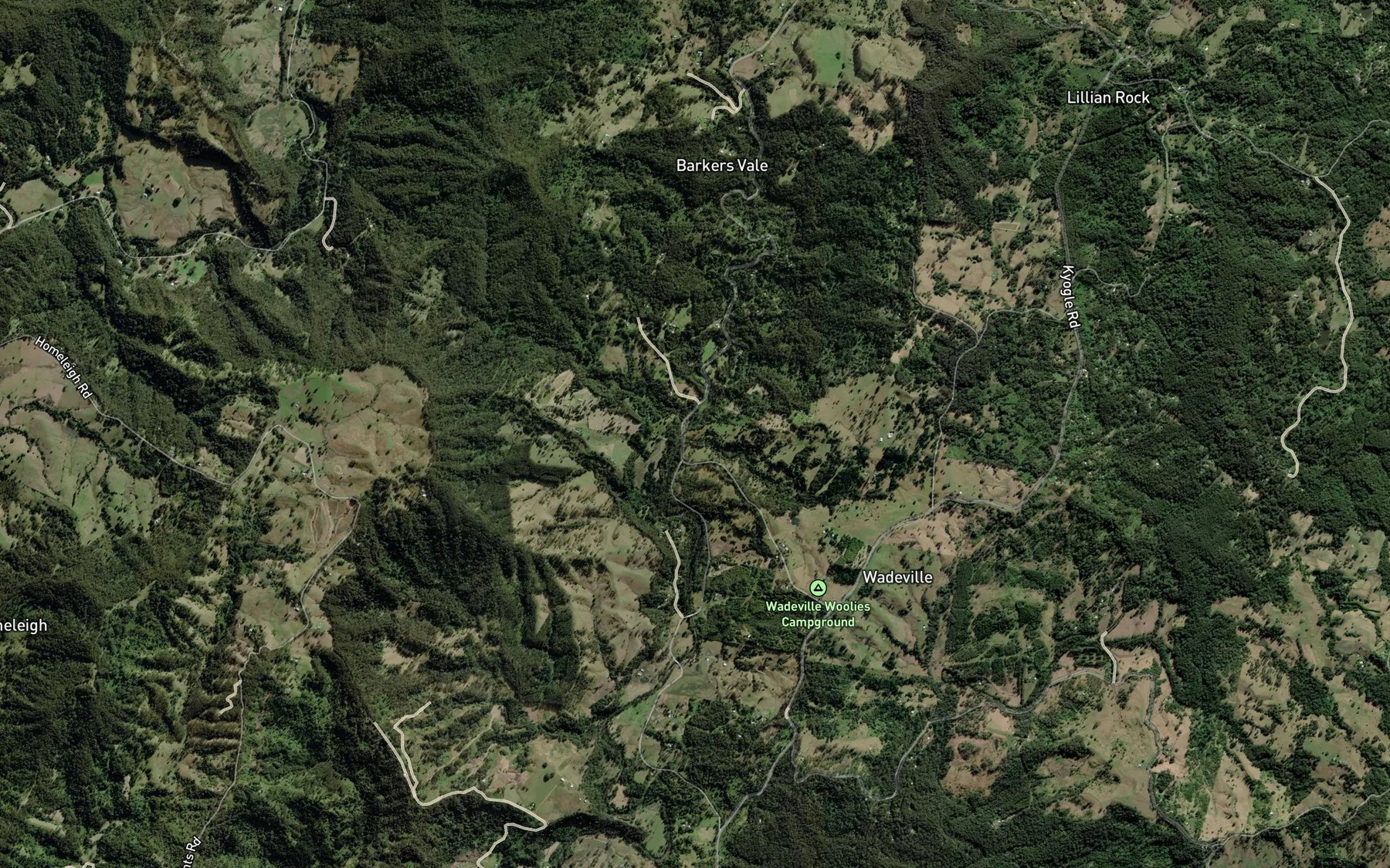 Satellite map of the Frenchs Creek
