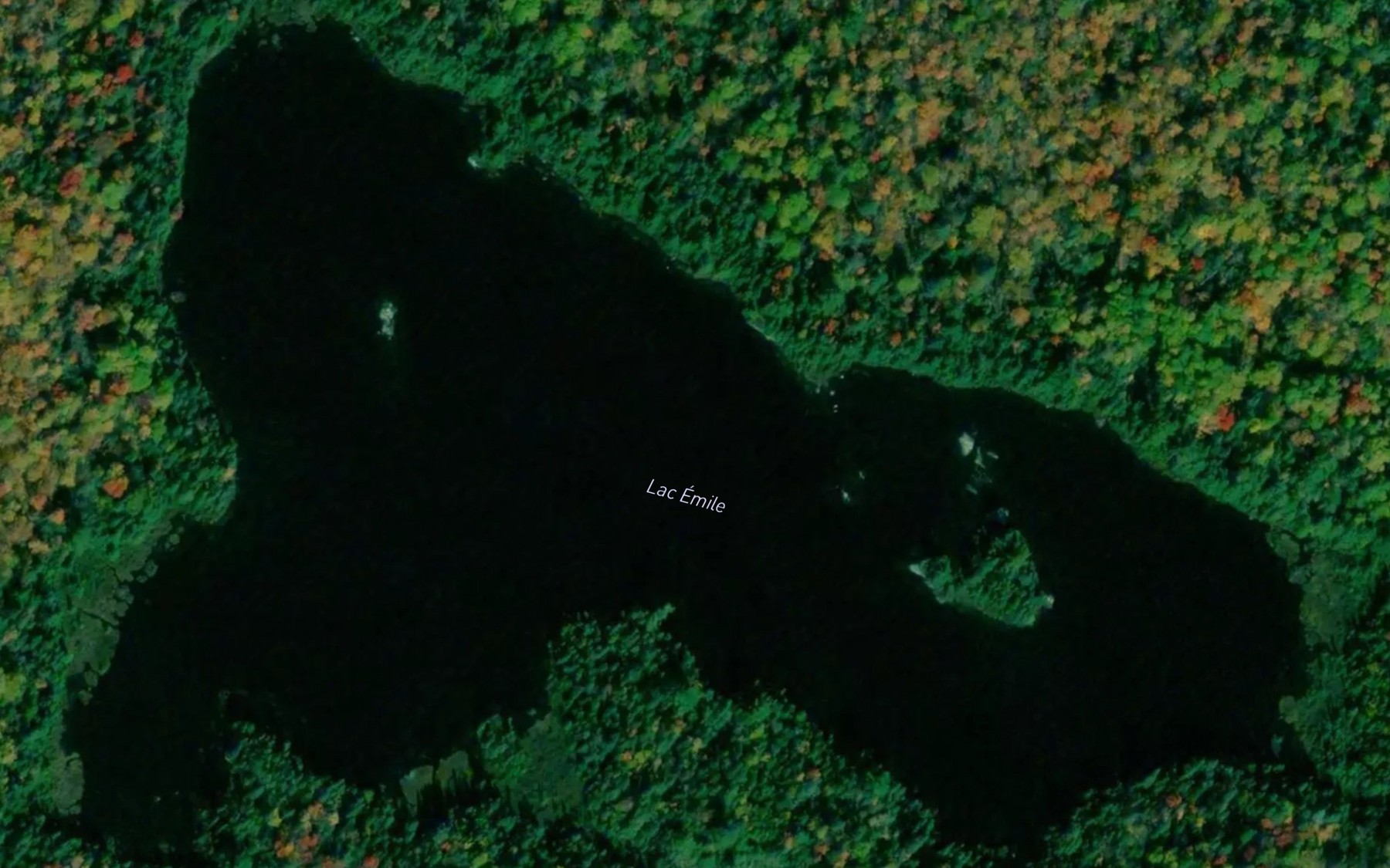 Satellite map of the Lac Emile