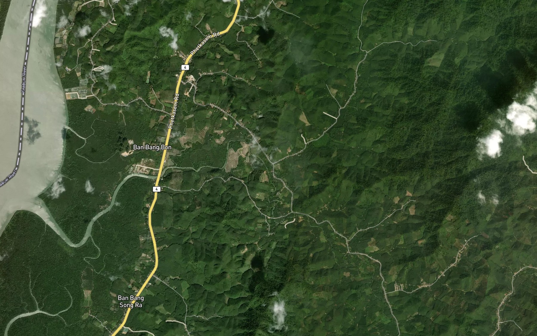 Satellite map of the Khlong Bang Na