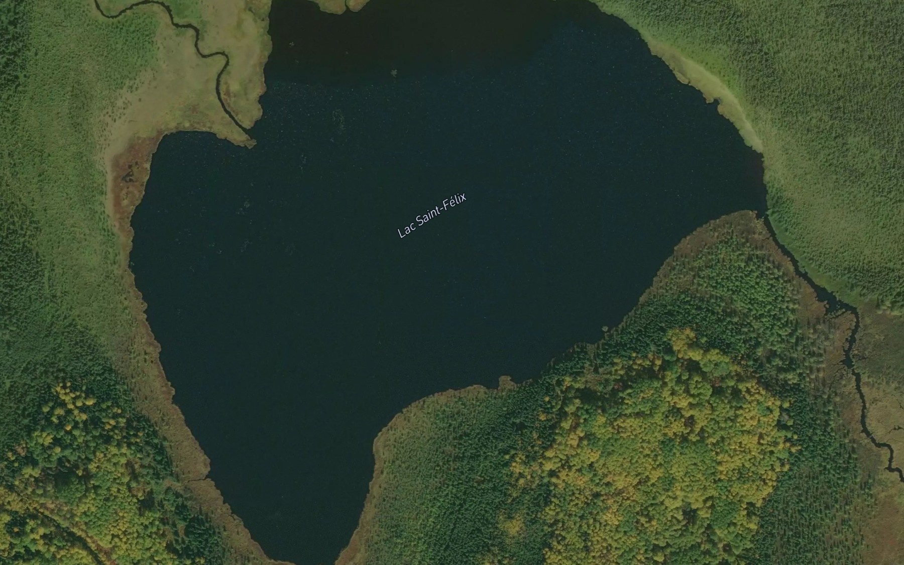 Satellite map of the Lac Saint-Felix