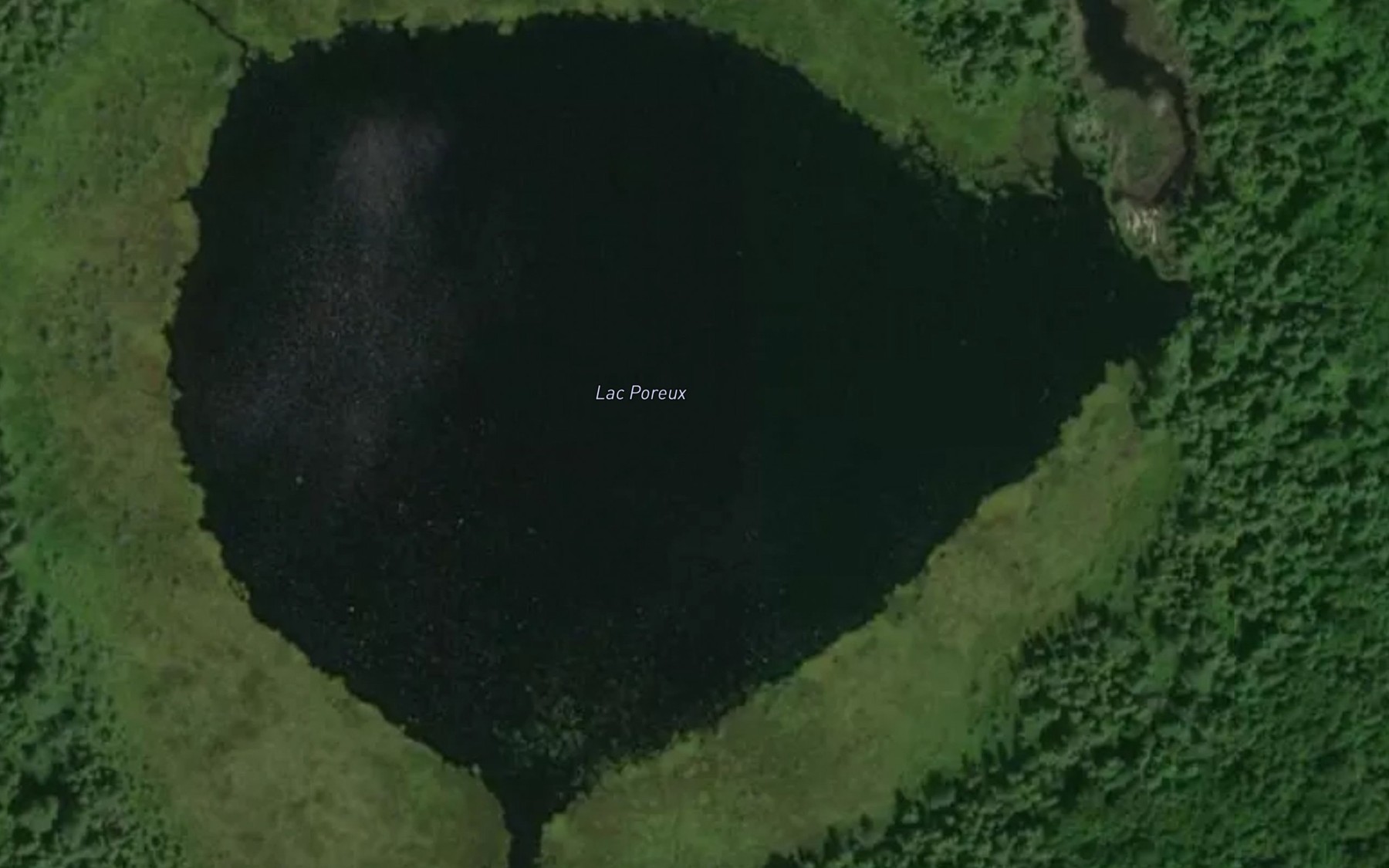 Satellite map of the Lac Poreux