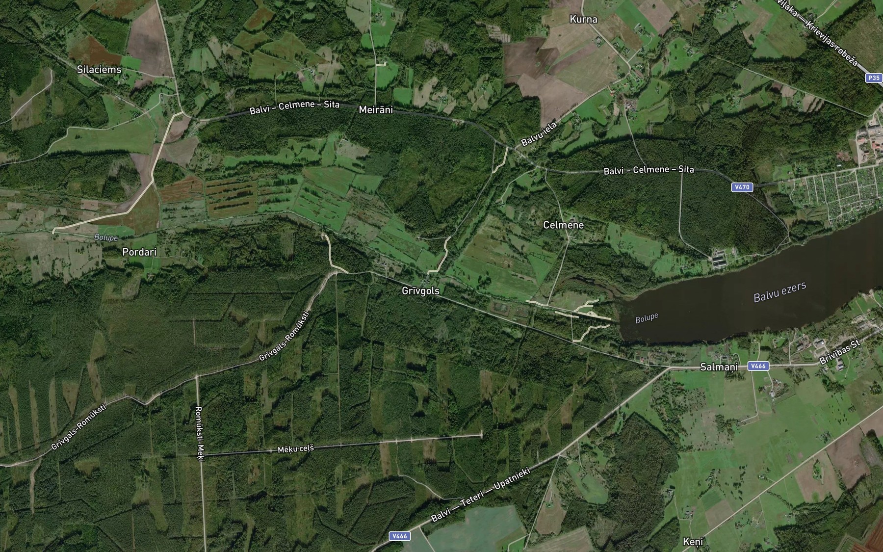 Satellite map of the Kurna