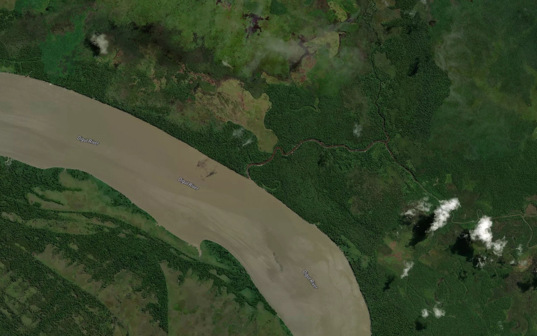 Satellite map of the Sungai Bamgi