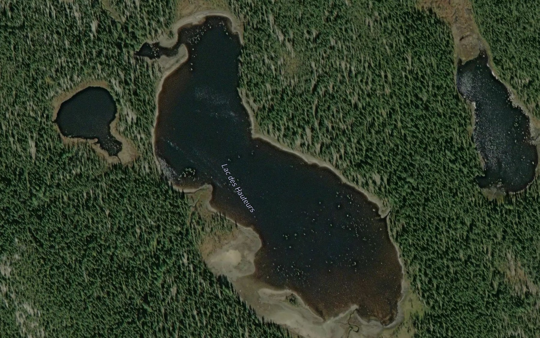 Satellite map of the Lac des Hauteurs