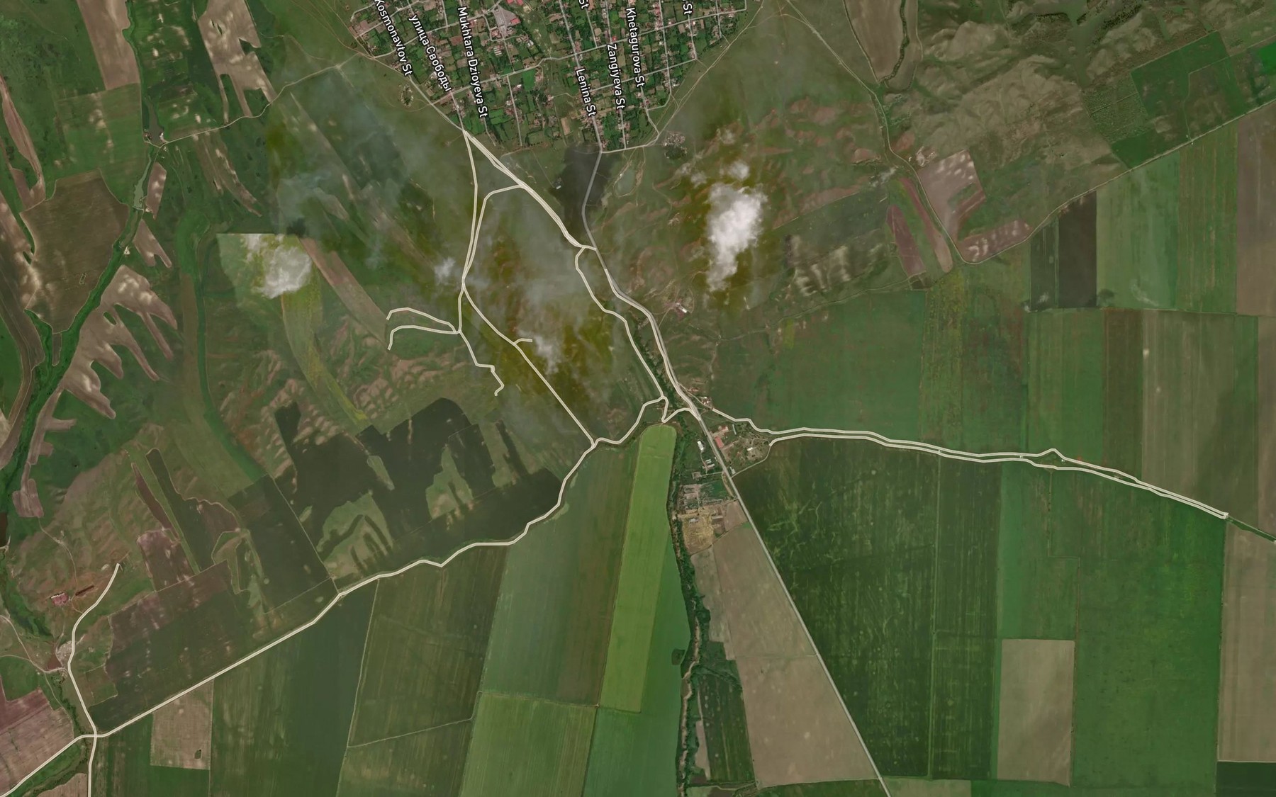 Satellite map of the Tsalykskiy Kanal