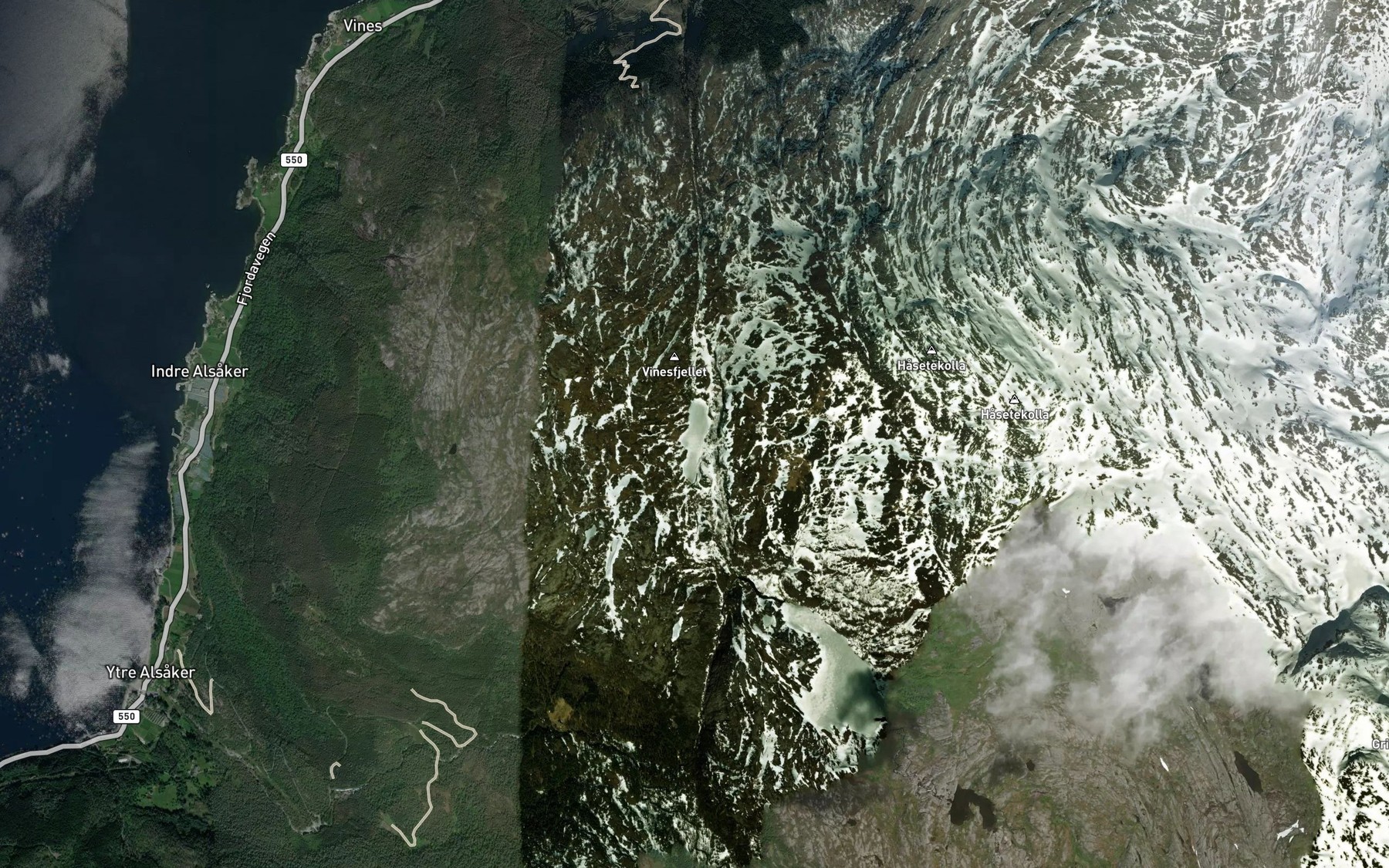 Satellite map of the Nykkevatnet