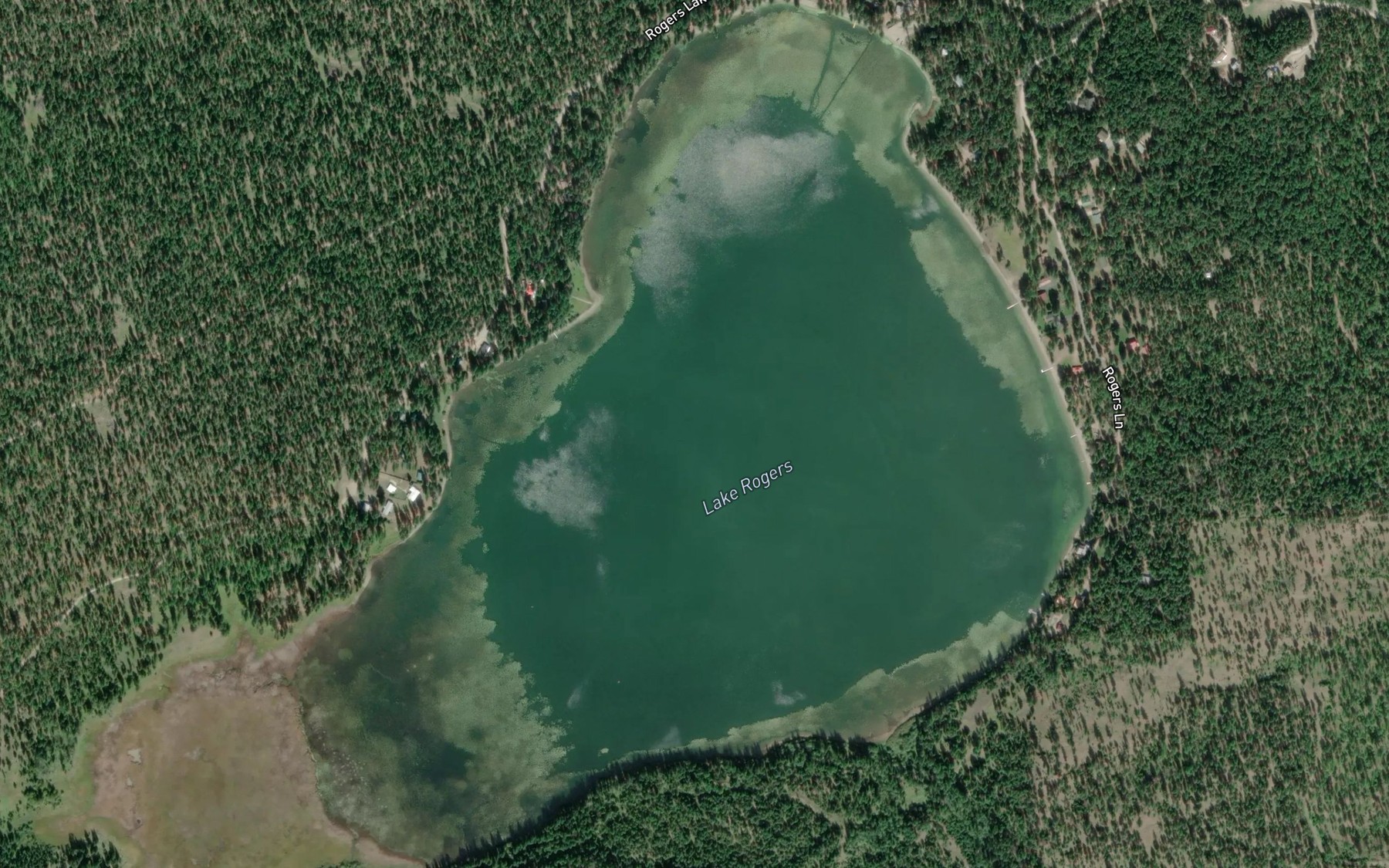 Satellite map of the Lake Rogers