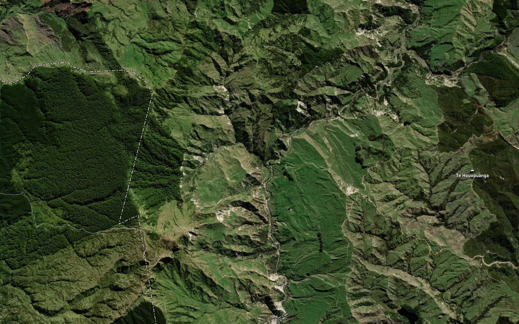 Satellite map of the Mangarangiora Stream