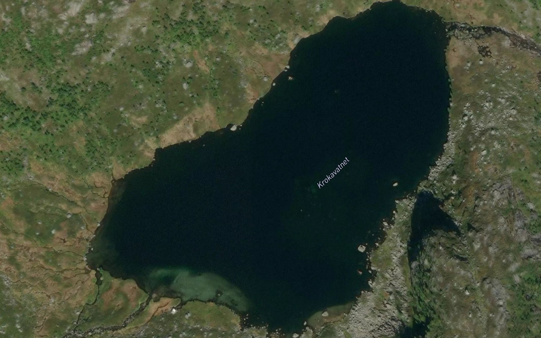 Satellite map of the Krokavatnet