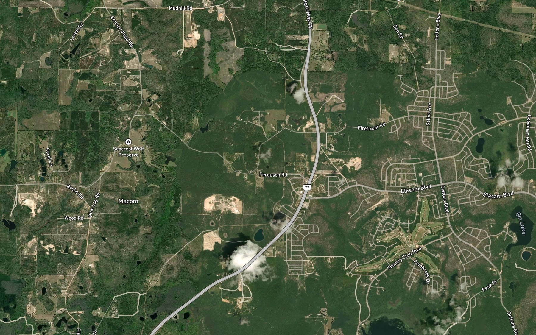 Satellite map of the Daddy Hole