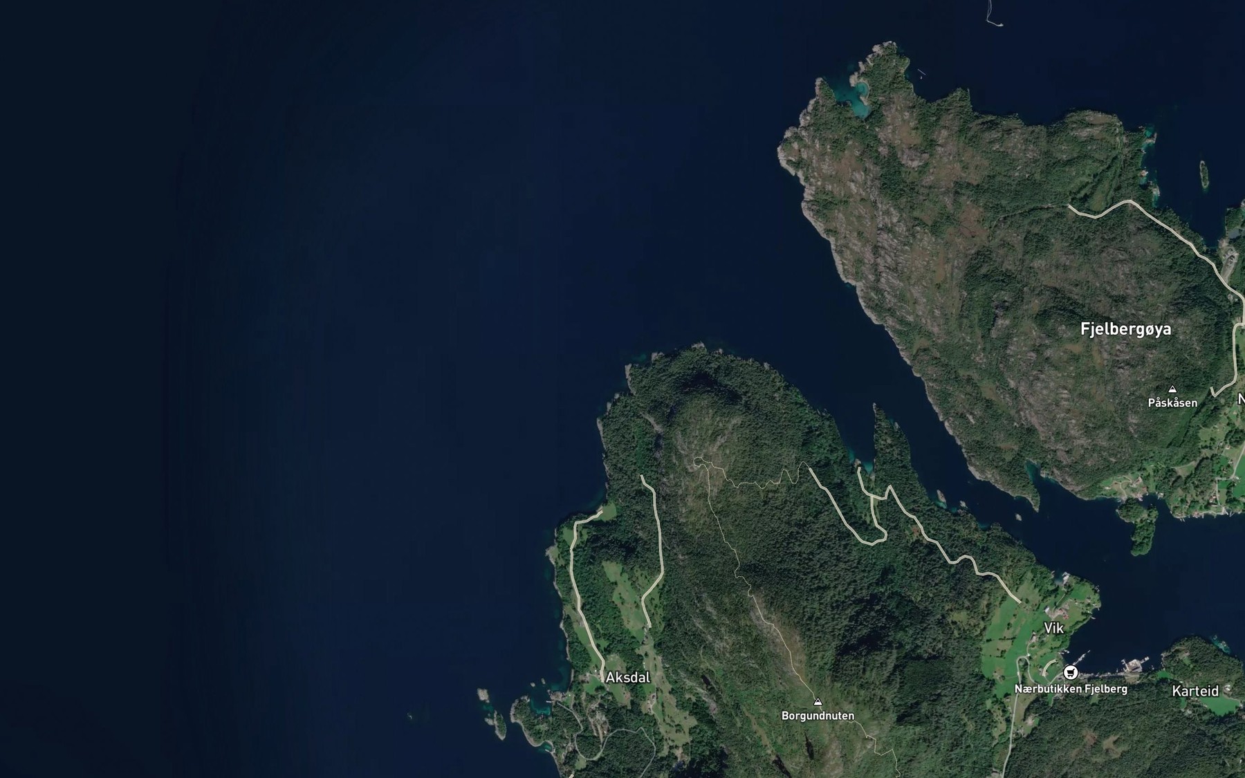 Satellite map of the Tjuvavika