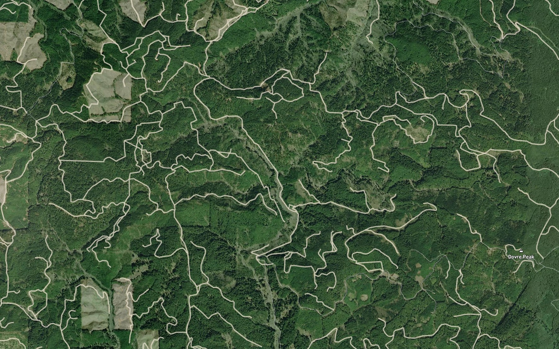 Satellite map of the Tucca Creek
