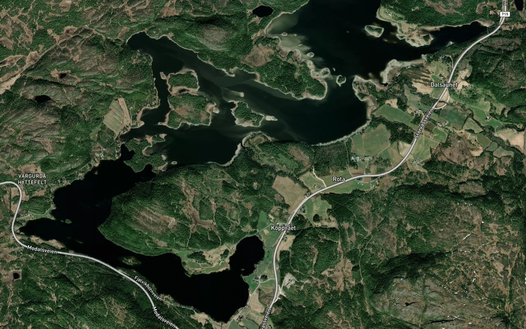 Satellite map of the Rotelva