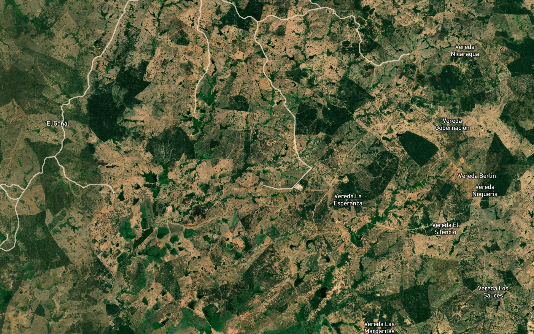 Satellite map of the Arroyo Betuho