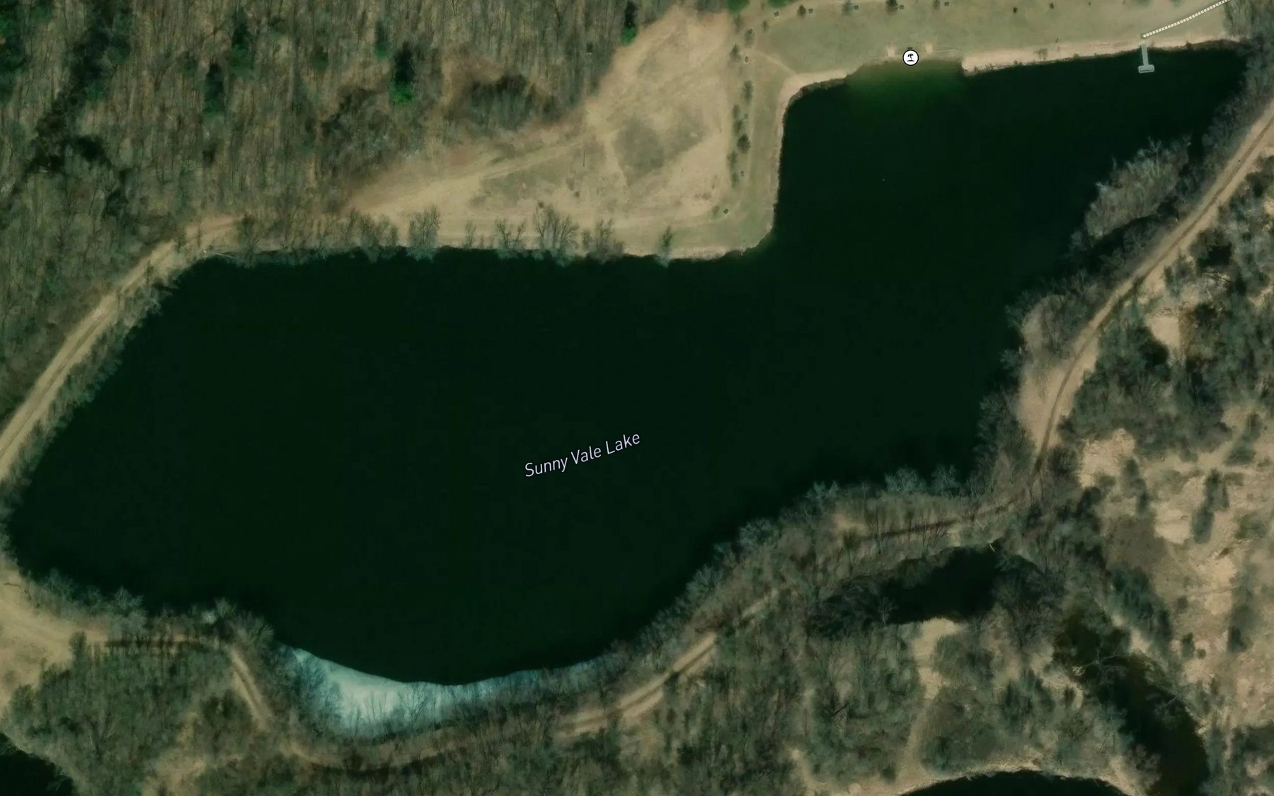 Satellite map of the Sunny Vale Lake