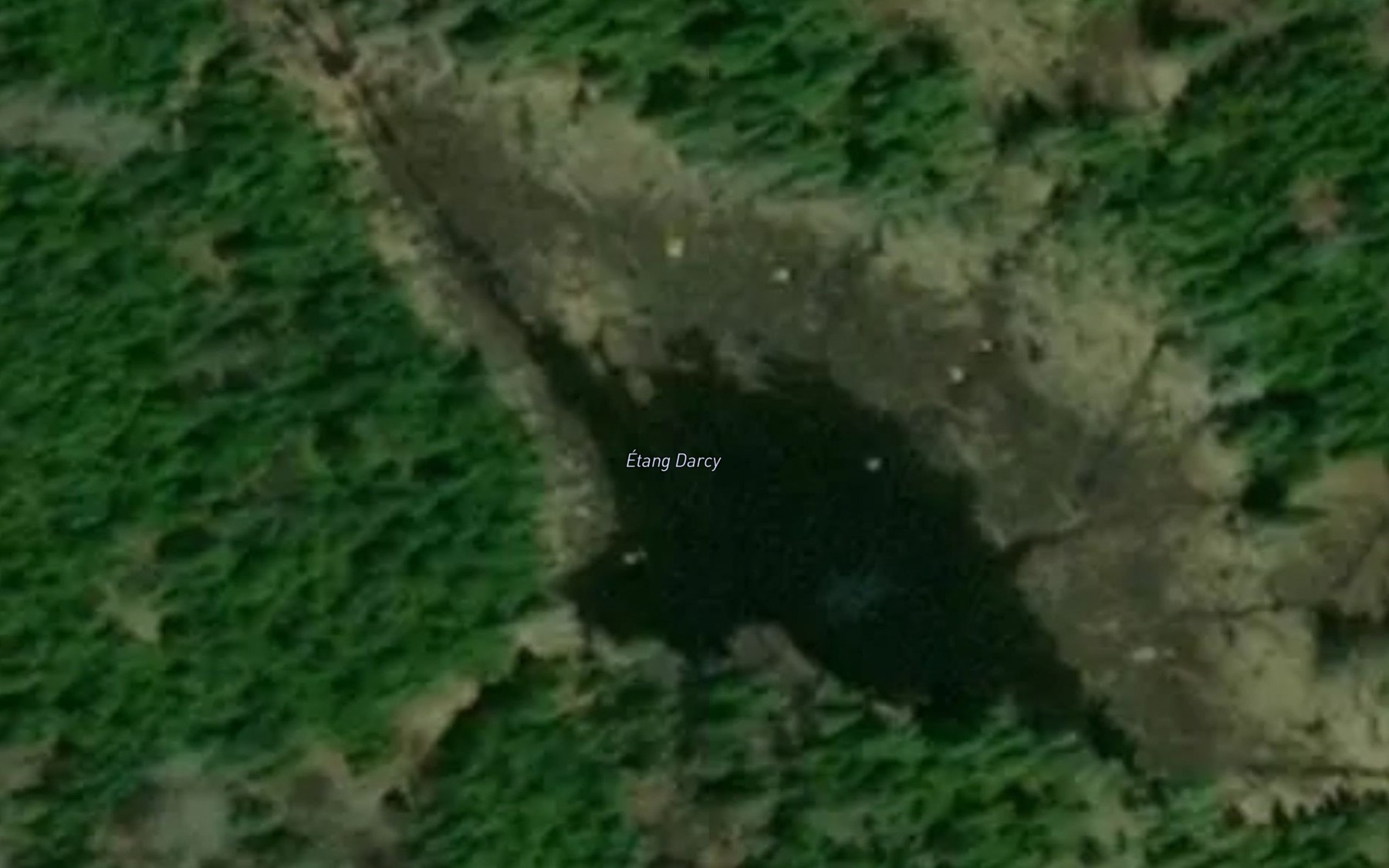 Satellite map of the Etang Darcy