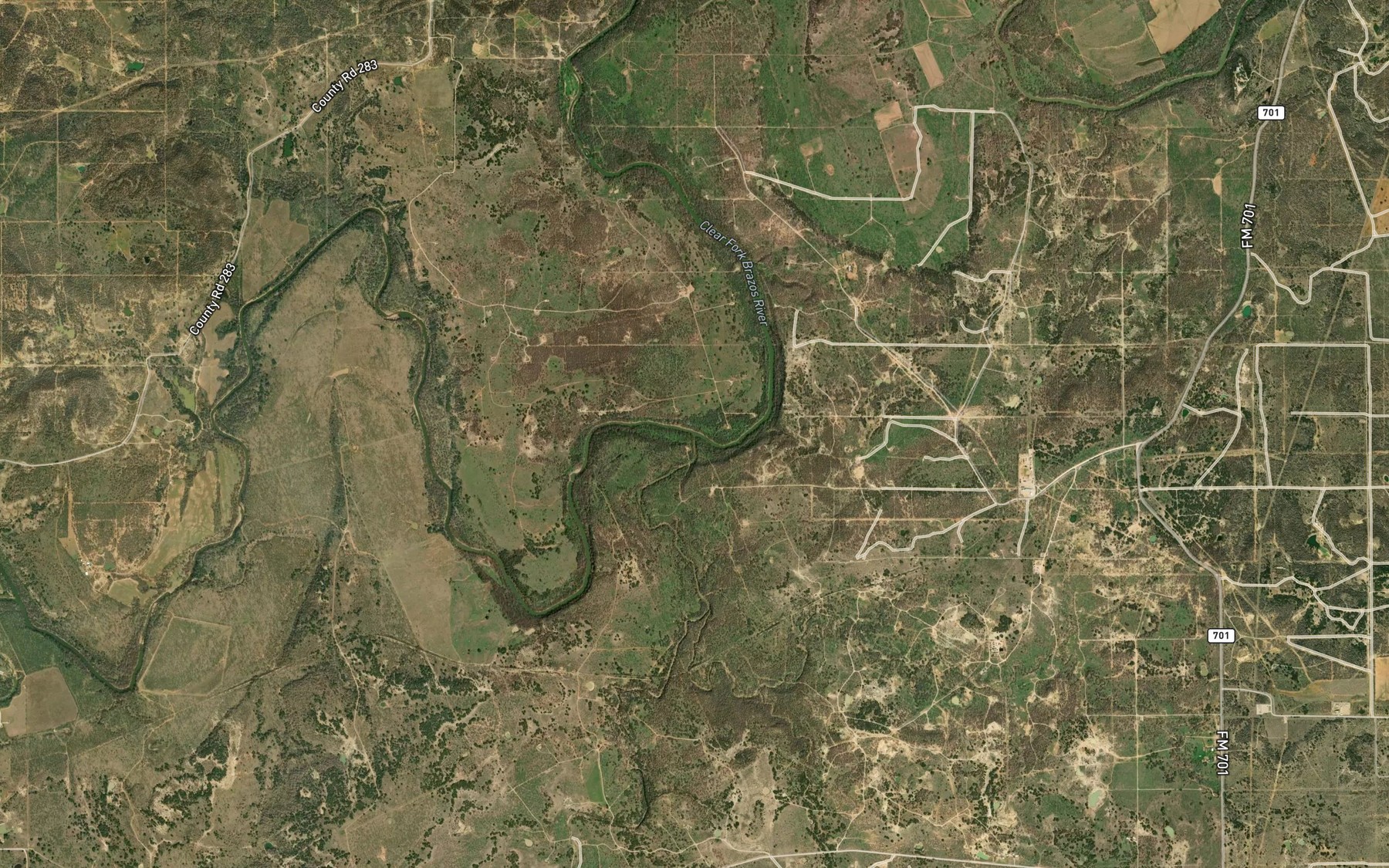 Satellite map of the Bufford Creek