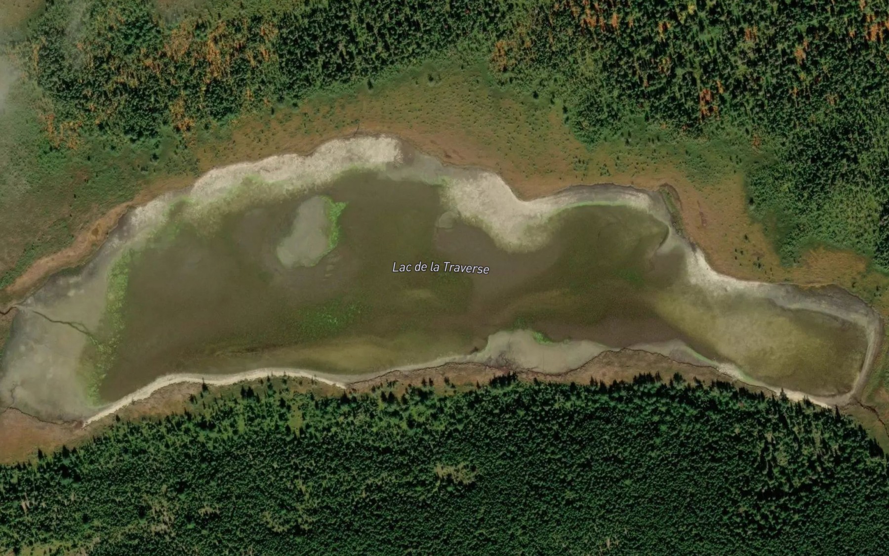 Satellite map of the Lac de la Traverse