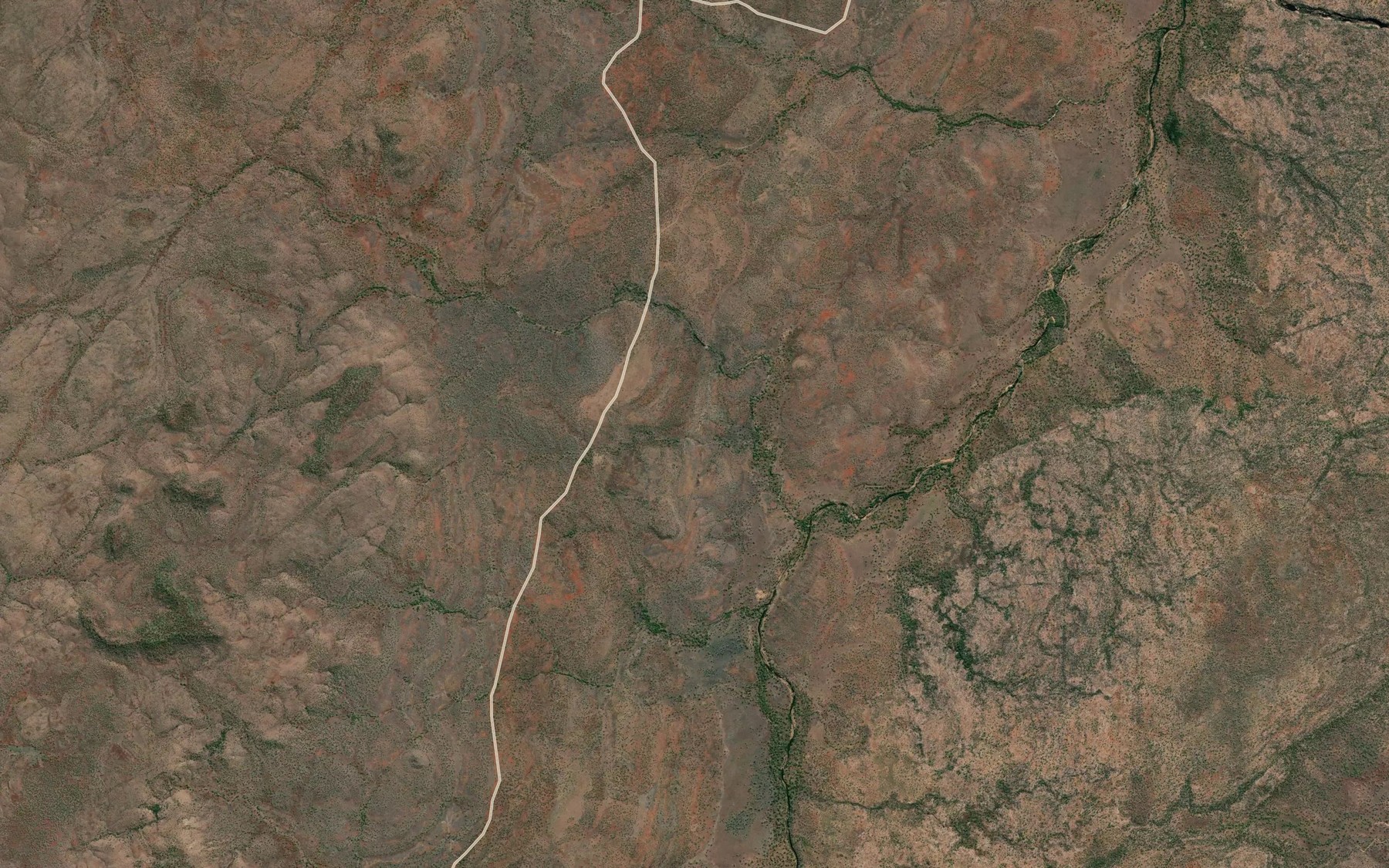 Satellite map of the Keith Creek